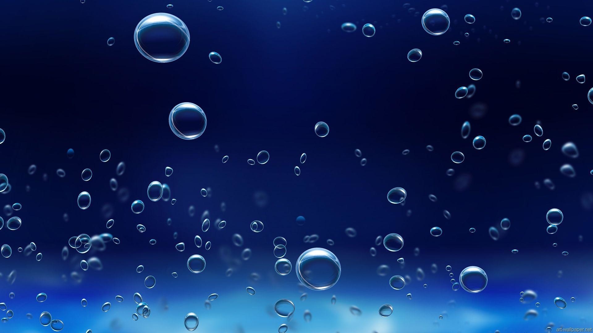 Bolle, Acqua, Blu, Full HD, sfondo desktop