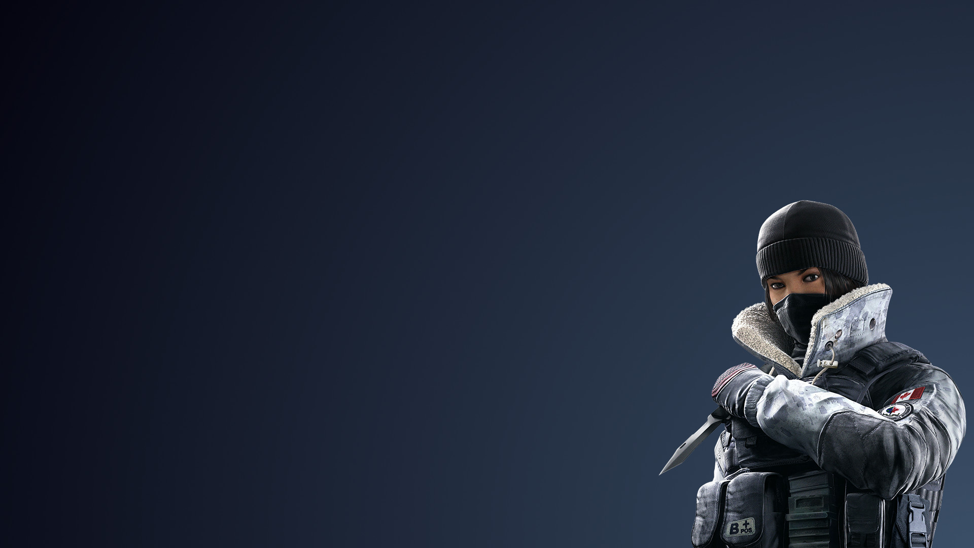 Tom Clancy's Rainbow Six Siege, Frost, JTF2, Sfondo blu, Full HD, wallpaper per PC