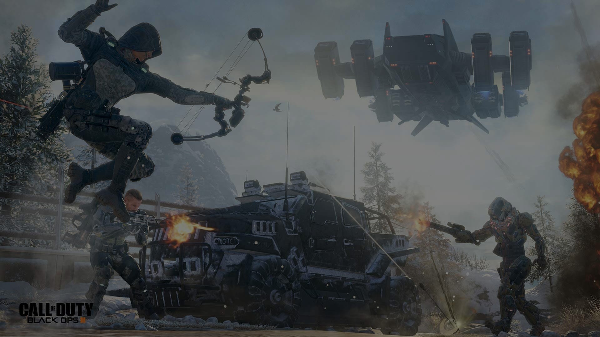 Call of Duty: Black Ops III, Outrider, Arco, Carro armato, Full HD, wallpaper desktop