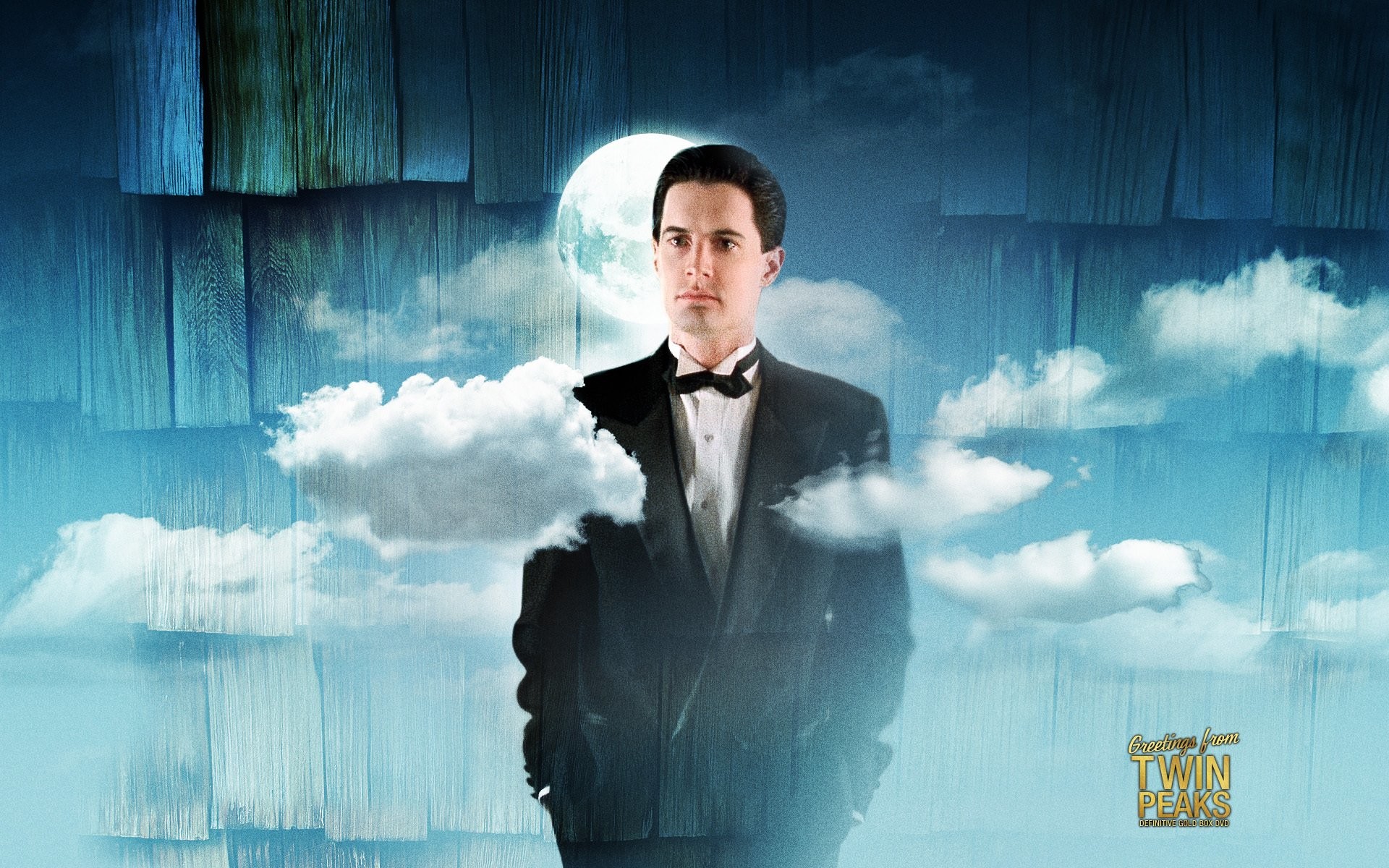 Dale Cooper, Kyle MacLachlan, Twin Peaks, Luna piena, Nuvole, 1920x1200, immagine di sfondo