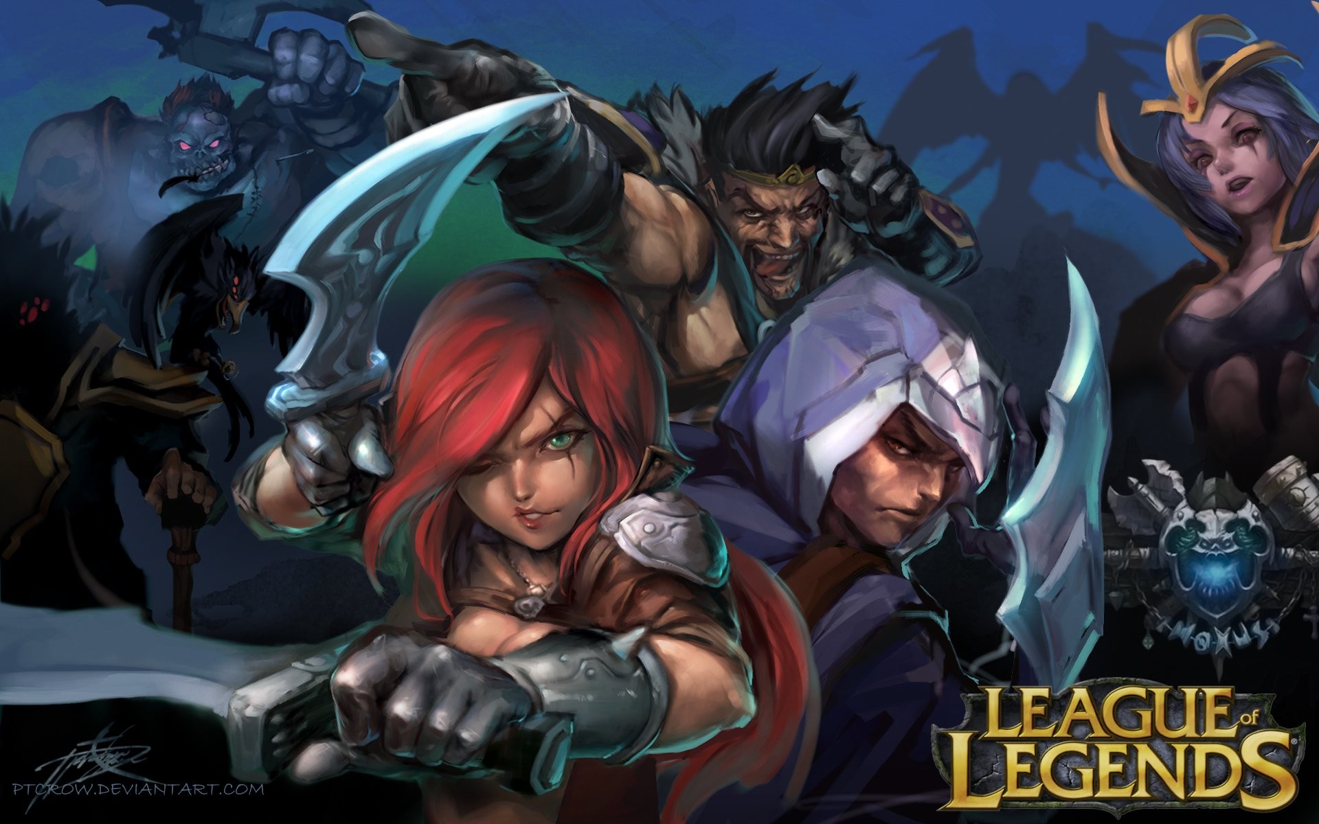 Katarina, Talon, Darius, LeBlanc, League of Legends, 16:10 Full HD, sfondo widescreen
