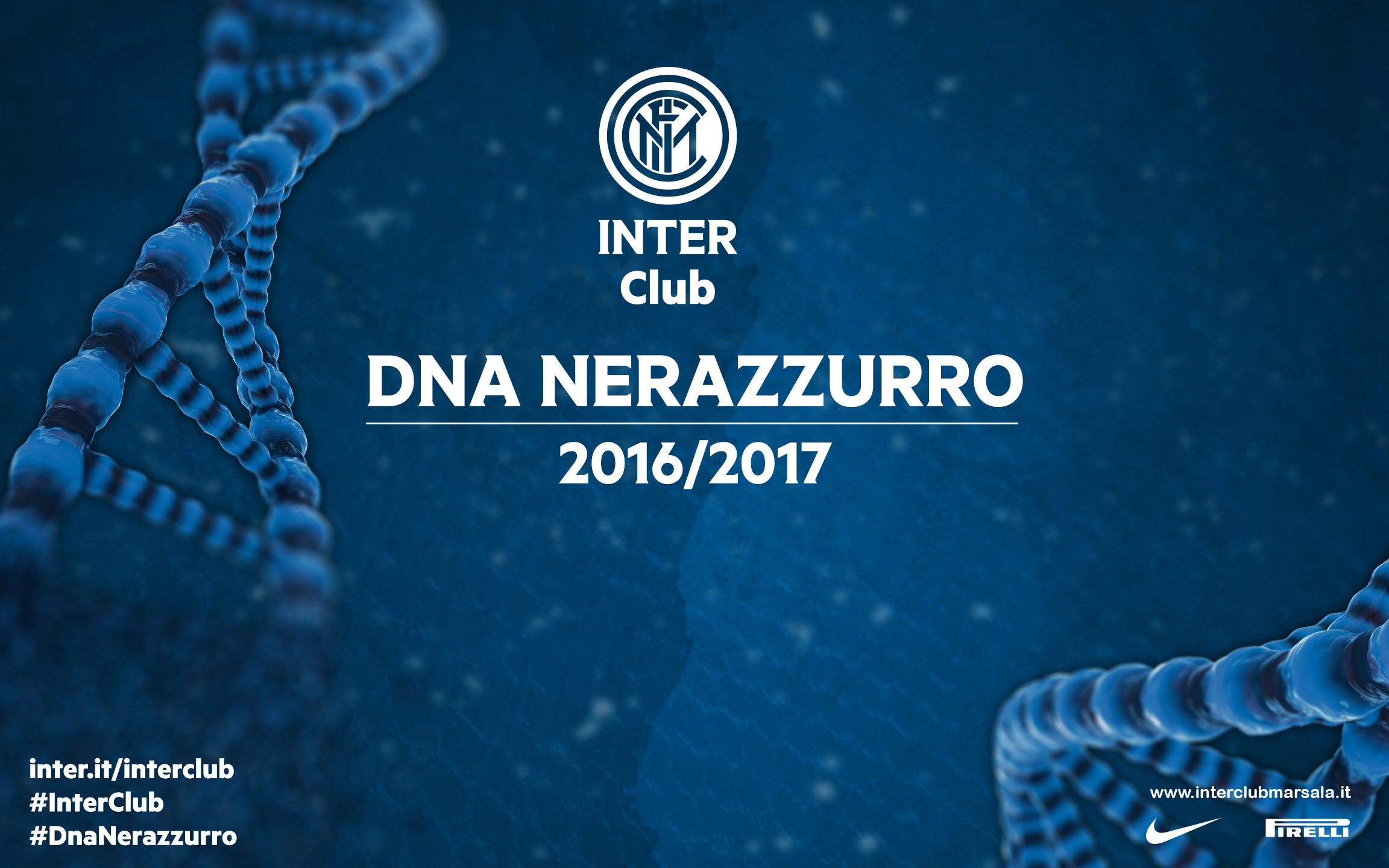 Inter Club, DNA Nerazzurro, 2016/2017, Sfondo blu, Full HD, wallpaper per computer