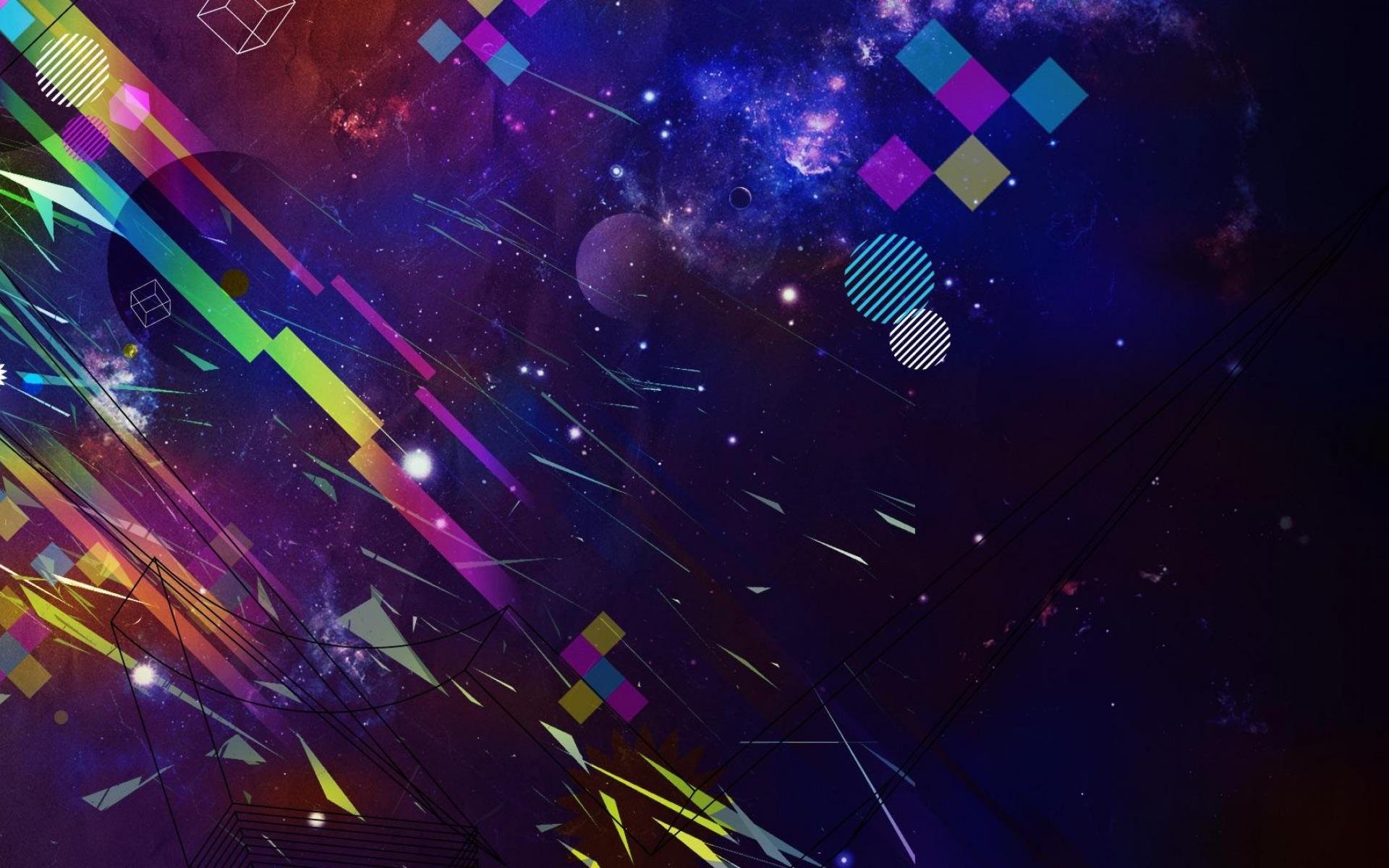 Spazio, Galassia, Rombi, Strisce colorate, 1920x1200, sfondo MacBook Pro