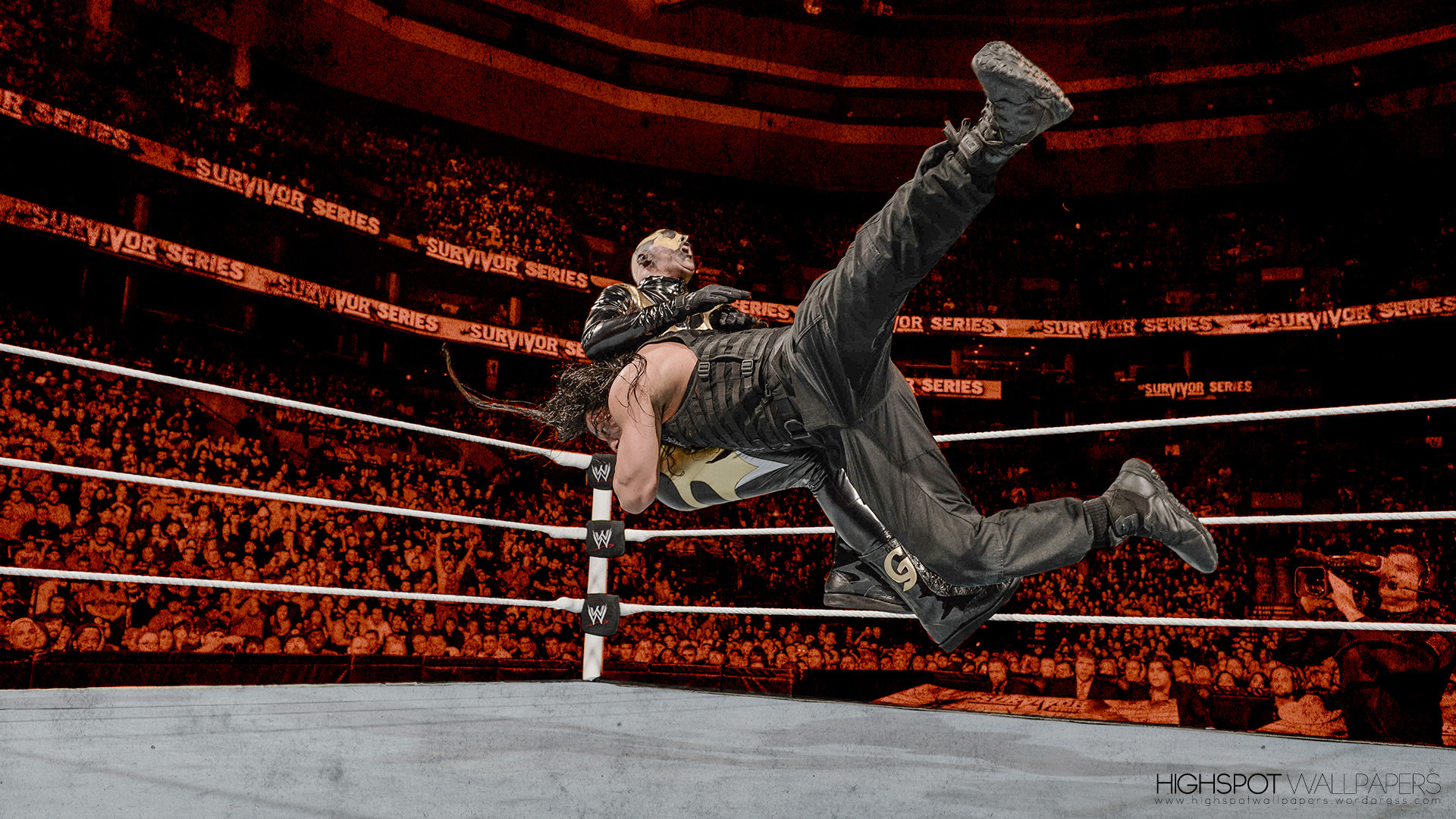 Roman Reigns, WWE, Survivor Series, Superman Punch, Ring, 16:9 Full HD, sfondo widescreen