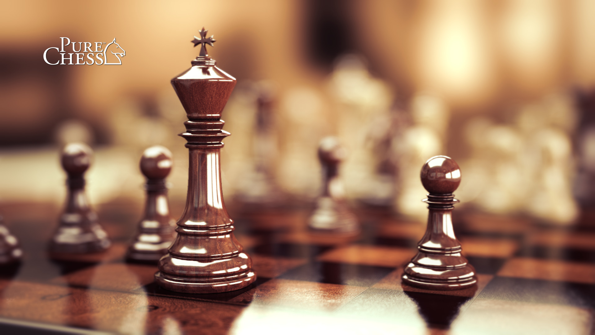 Pure Chess, Re, Pedoni, Bokeh, Full HD 1080p, sfondo desktop