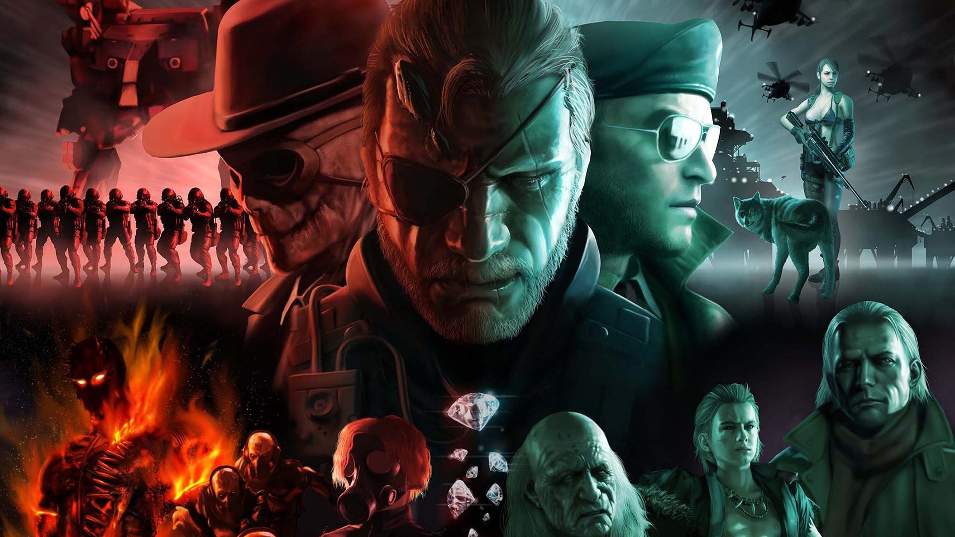 Metal Gear Solid V: The Phantom Pain, Venom Snake, Skull Face, Ocelot, Kazuhira Miller, sfondo Full HD