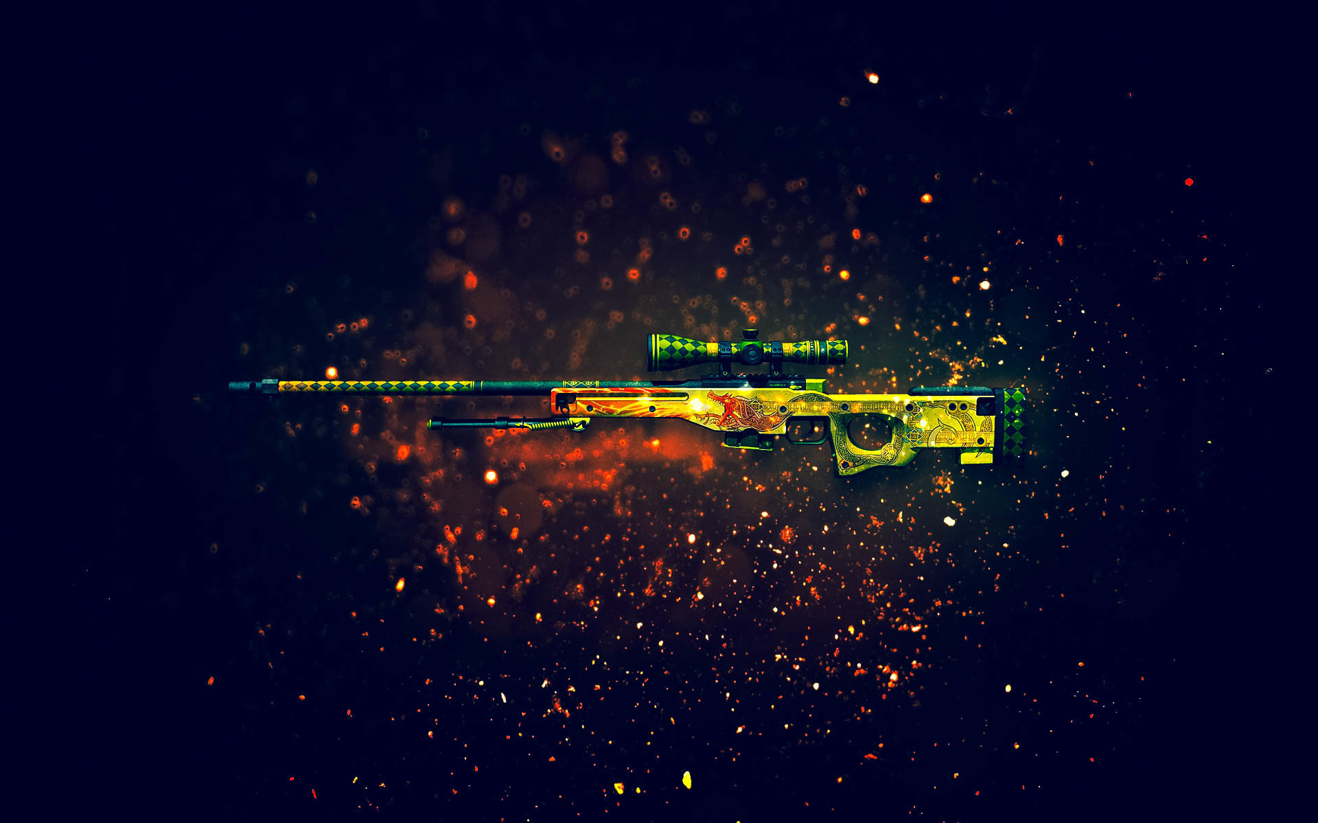 CS:GO, AWP Dragon Lore, Fucile da cecchino, Skin, 1920x1200, sfondo MacBook Pro