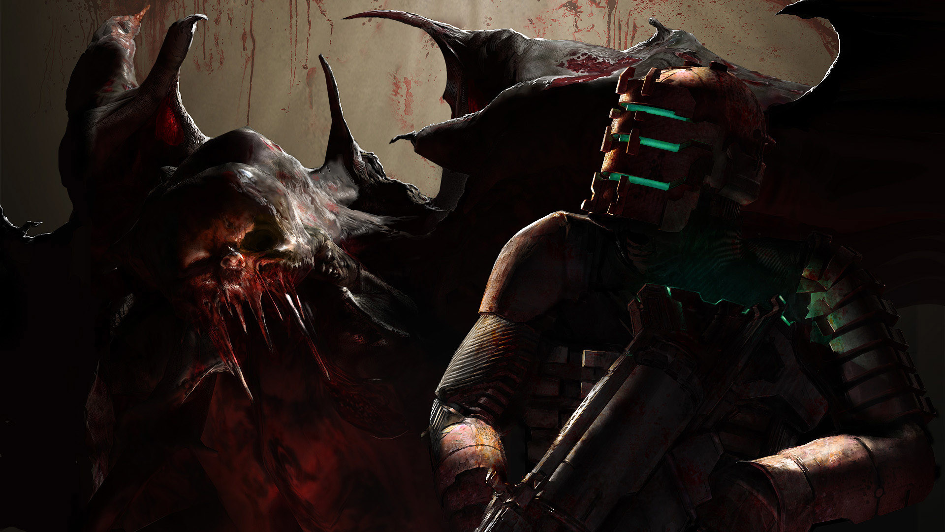 Isaac Clarke, Dead Space 2, Necromorfo, Sangue, Survival horror, sfondo 1920x1080 per PC