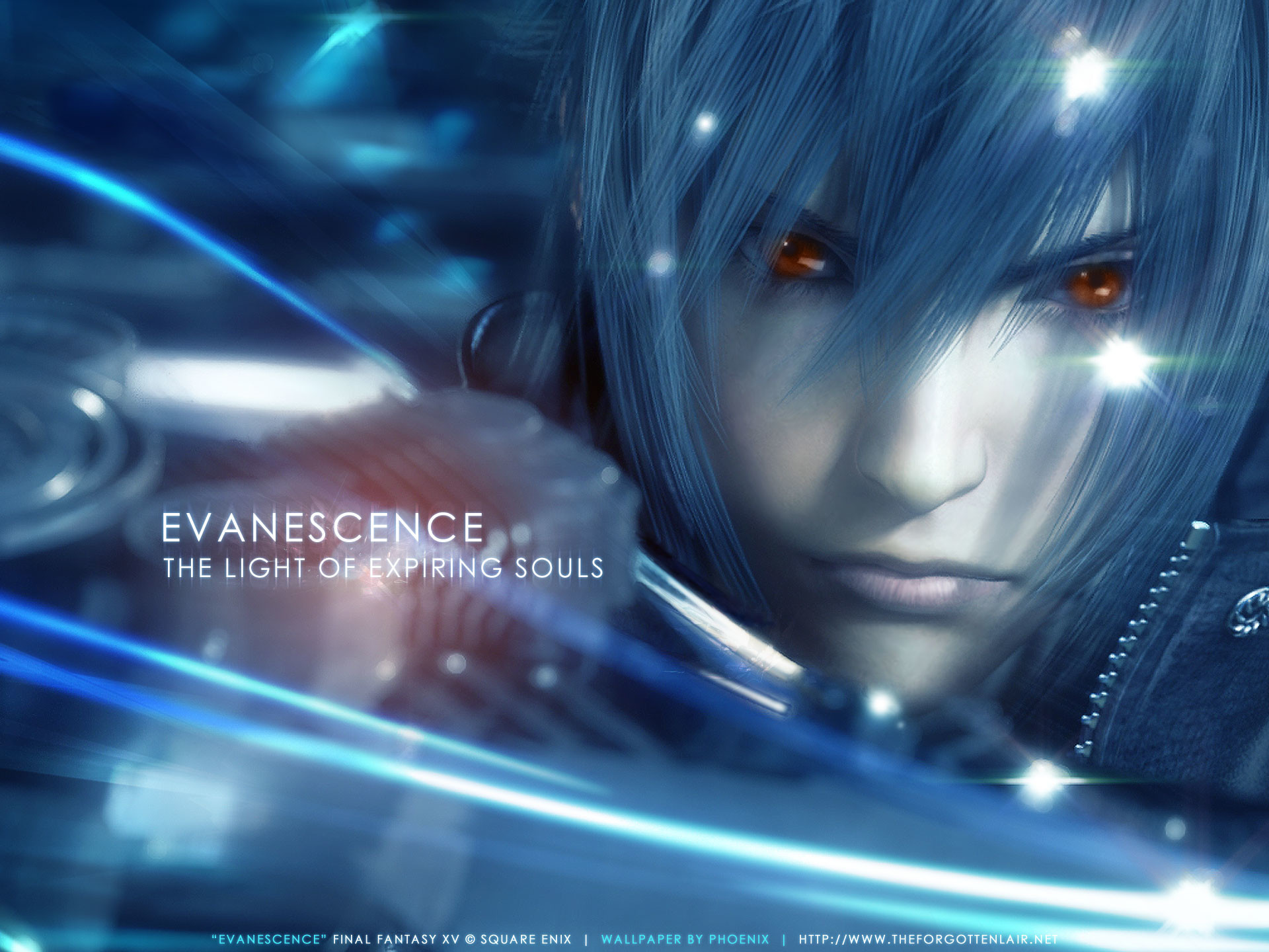Noctis Lucis Caelum, Evanescence, Final Fantasy XV, Fan art, Blu, sfondo Full HD per tablet
