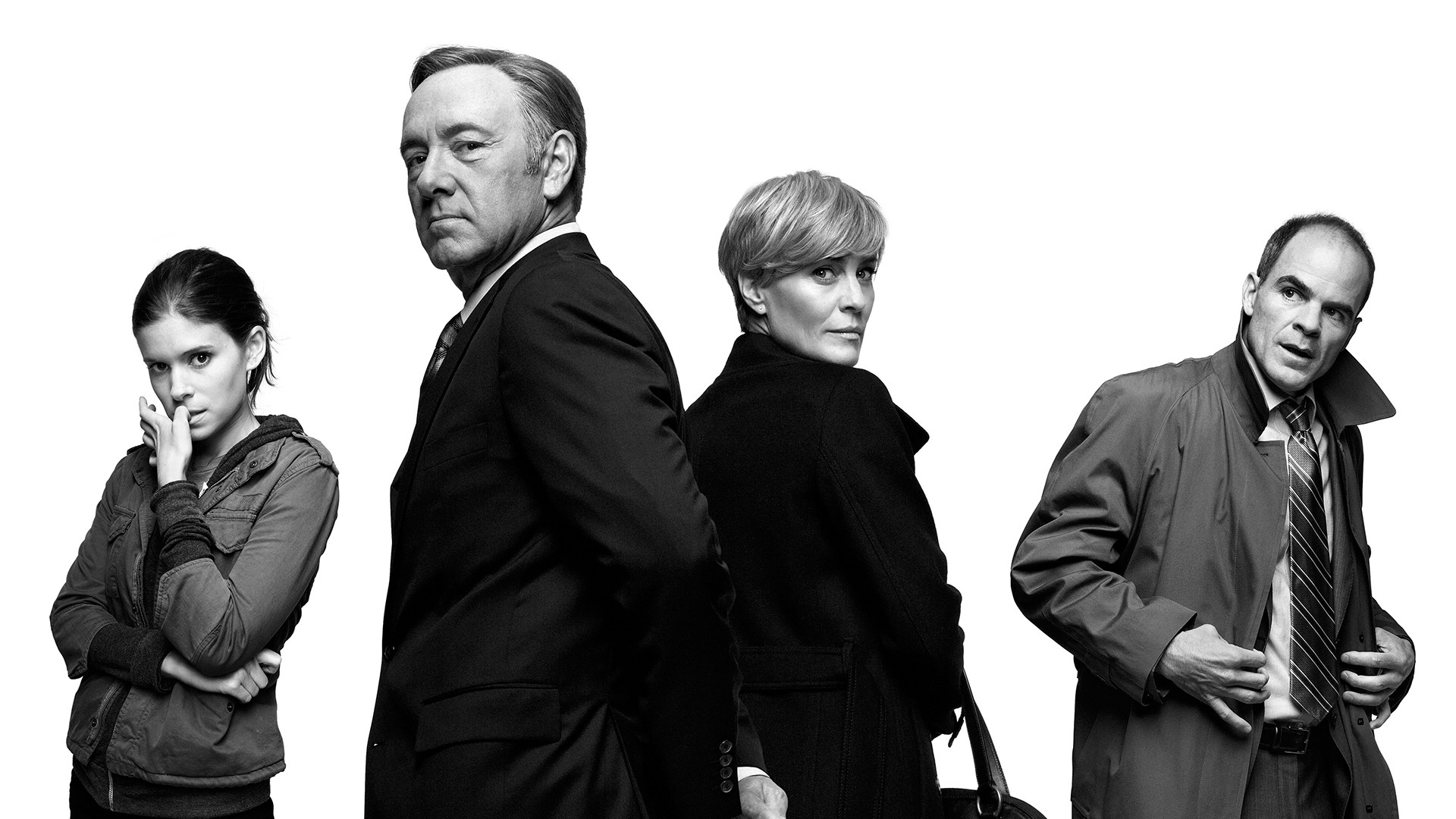 House of Cards, Kevin Spacey, Robin Wright, Kate Mara, Michael Kelly, wallpaper Windows 11