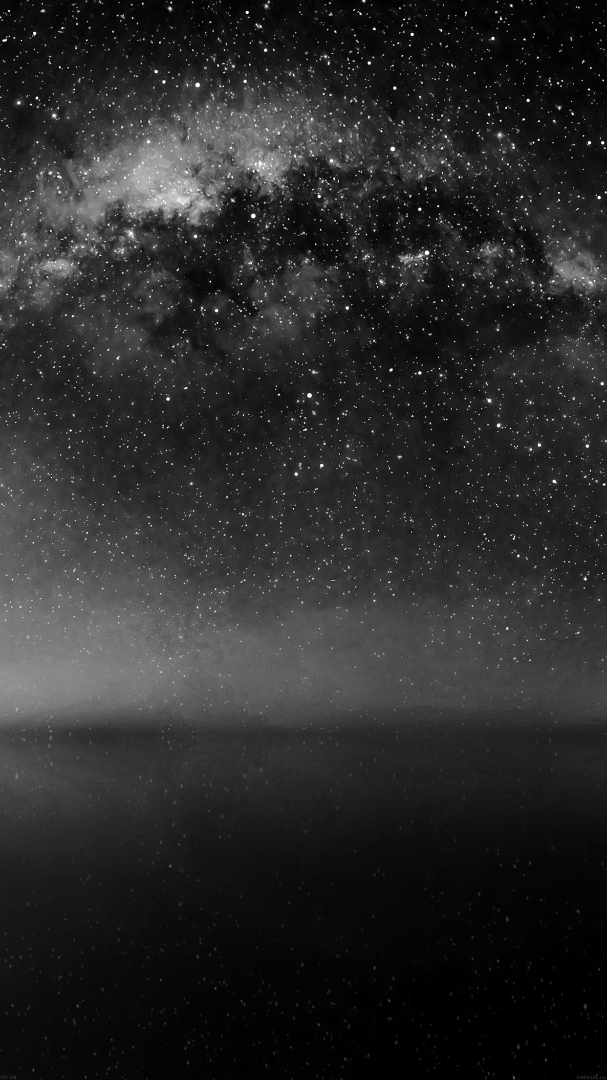 Via Lattea, Cielo stellato, Bianco e nero, sfondo per il tuo cellulare