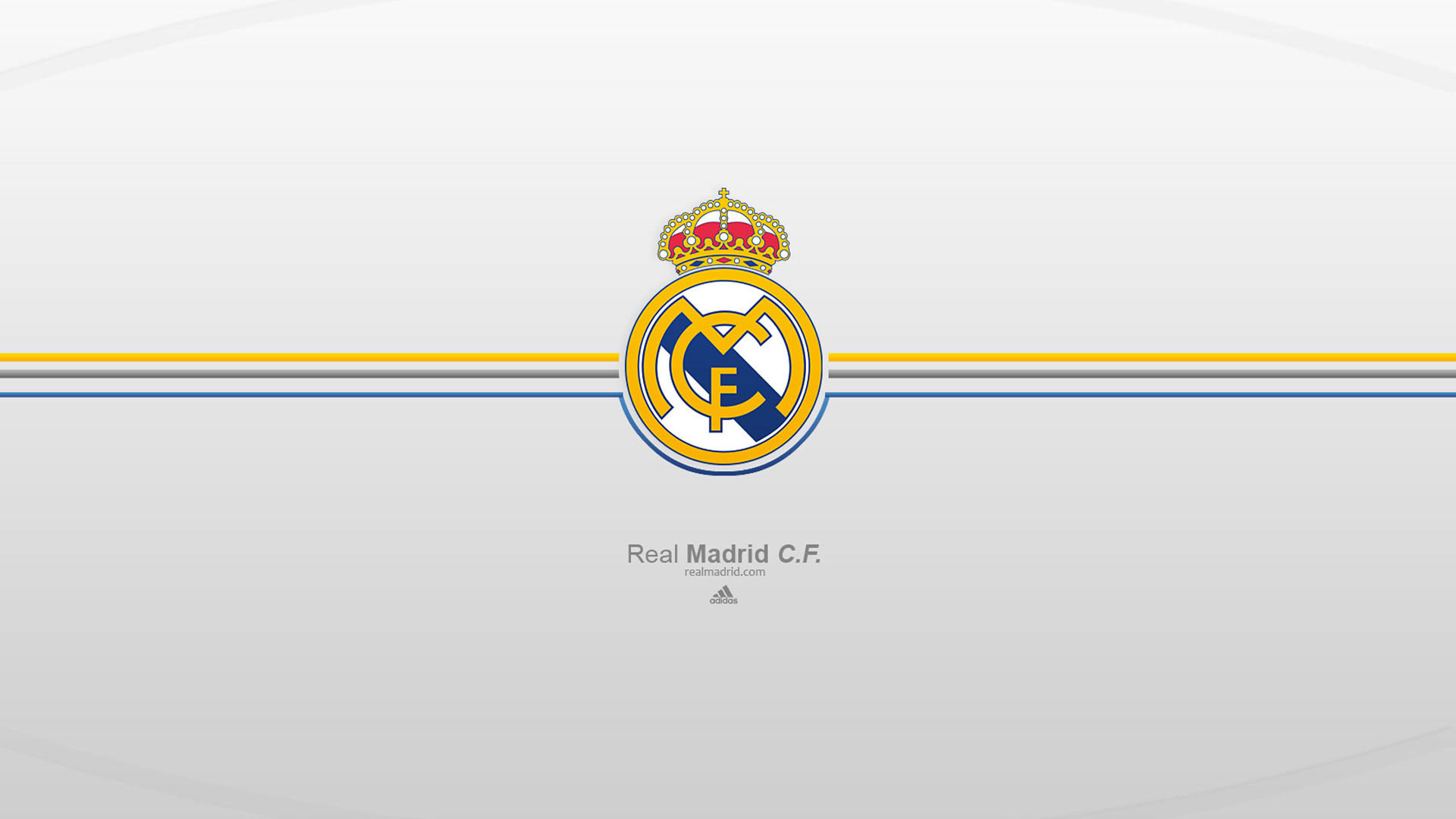Real Madrid, Stemma, Adidas, Bianco, Full HD, sfondo per portatile