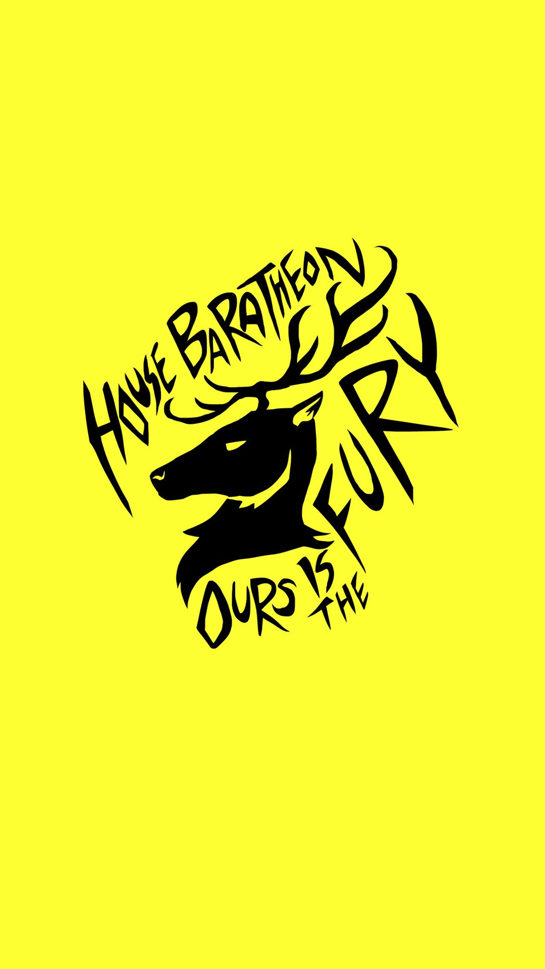 Casata Baratheon, Ours Is the Fury, Cervo, Il Trono di Spade, Sfondo giallo, schermata di blocco