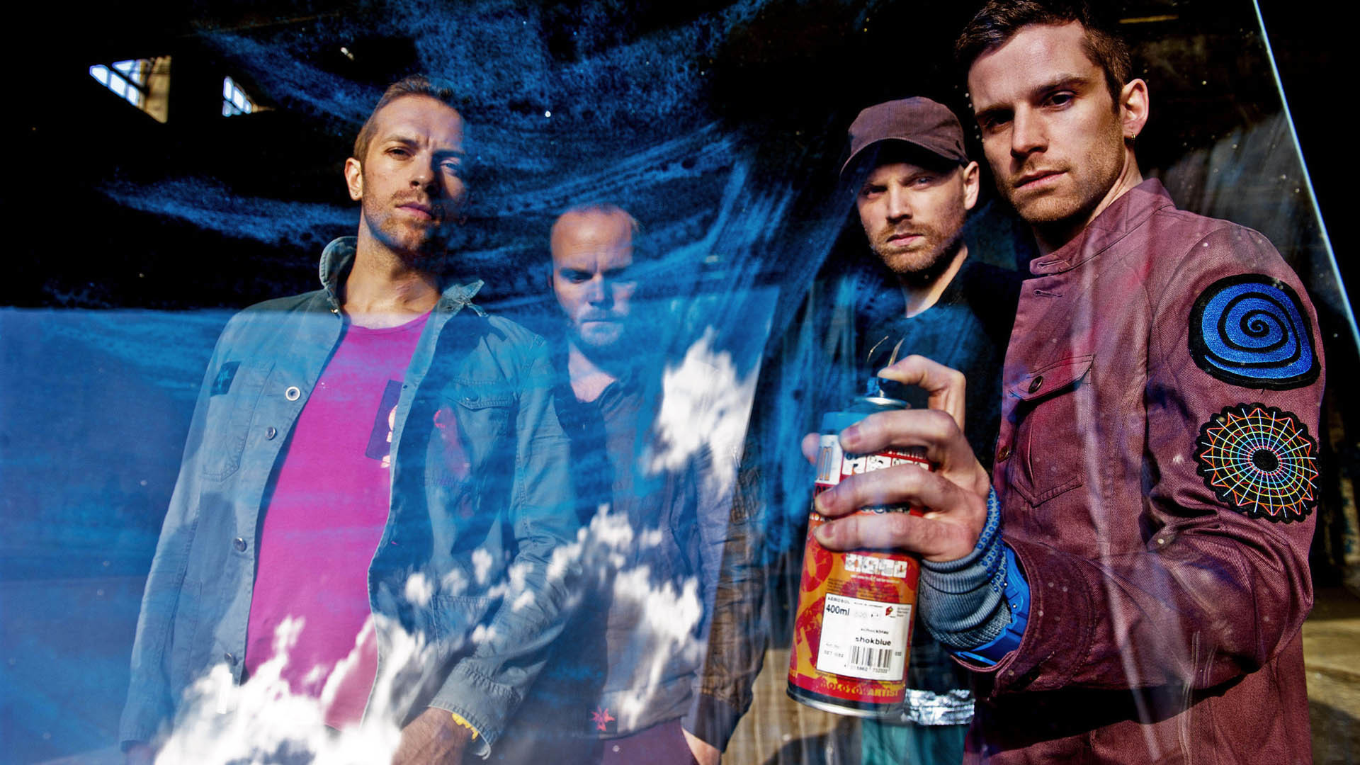 Coldplay, Chris Martin, Gruppo, Bomboletta spray, Mylo Xyloto, 1920x1080, immagine di sfondo