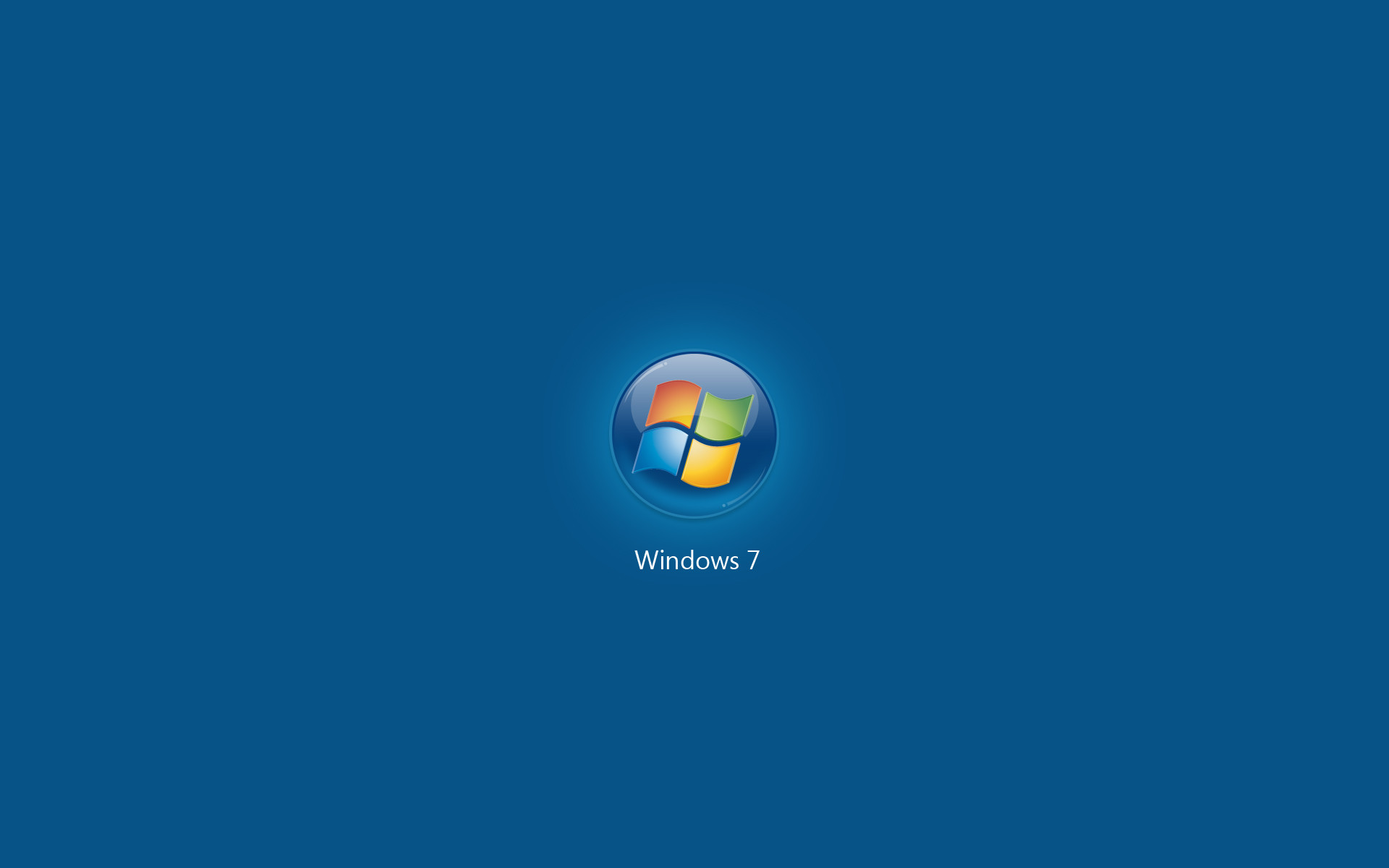 Windows 7, Pulsante Start, Blu, Minimalista, Full HD, sfondo per PC
