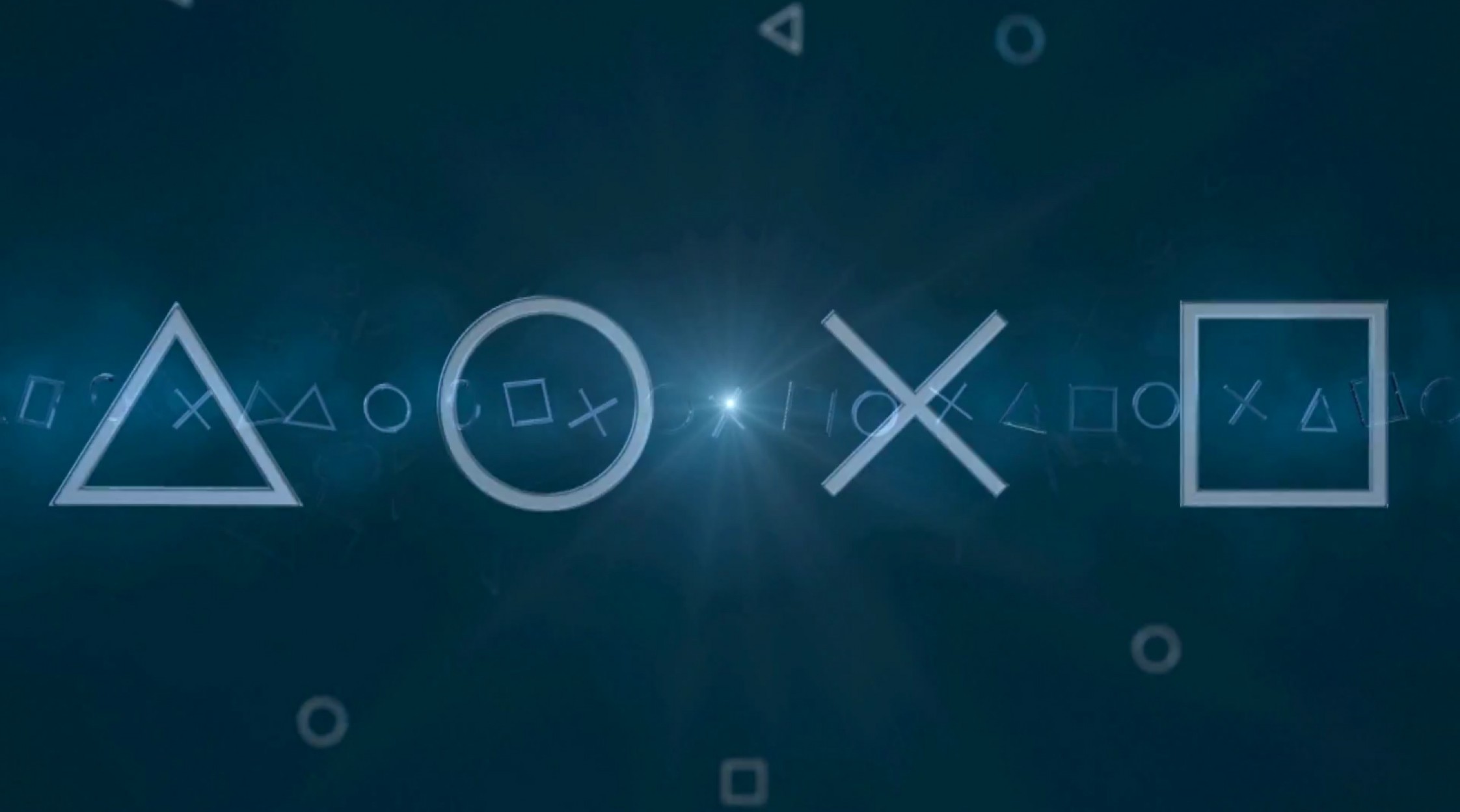 PlayStation, Simboli PlayStation, Blu, Full HD, sfondo per portatile