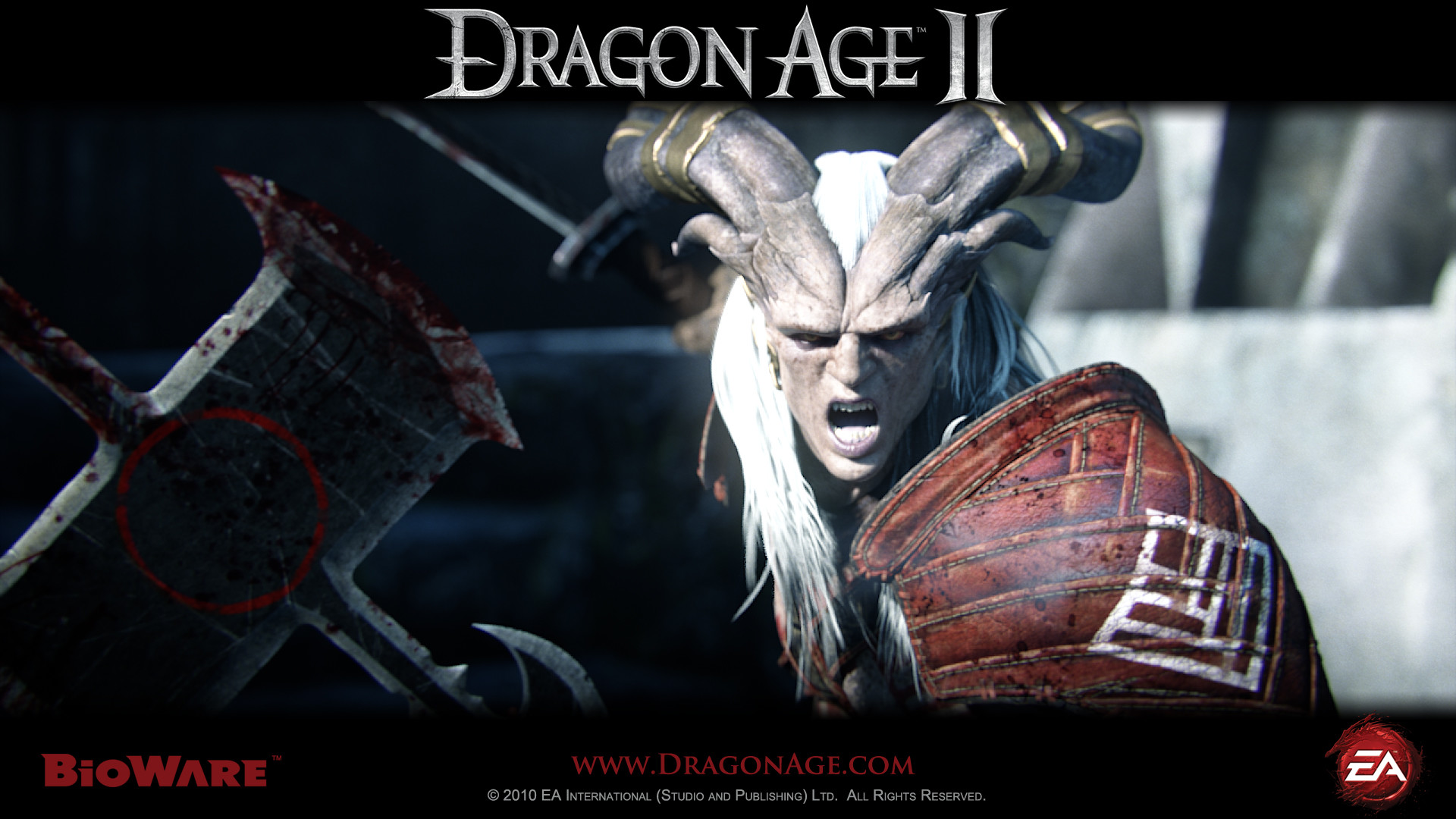 Dragon Age II, Arishok, Qunari, Logo, BioWare, Full HD, sfondo per PC e portatile