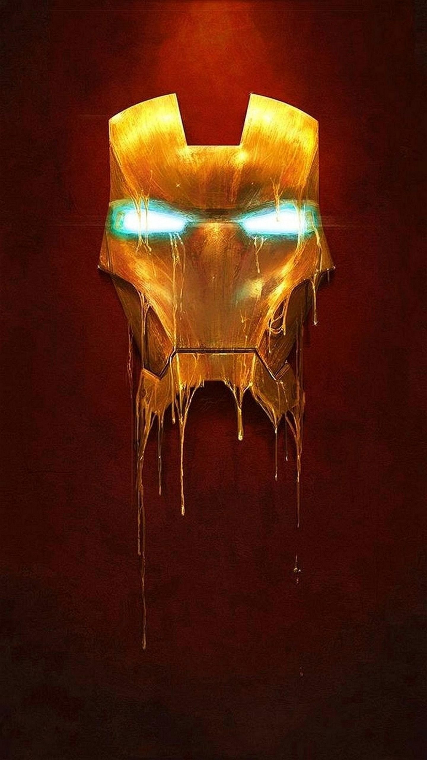 Iron Man, Marvel, Elmo, Sfondo rosso, QHD+, schermata di blocco LG G4