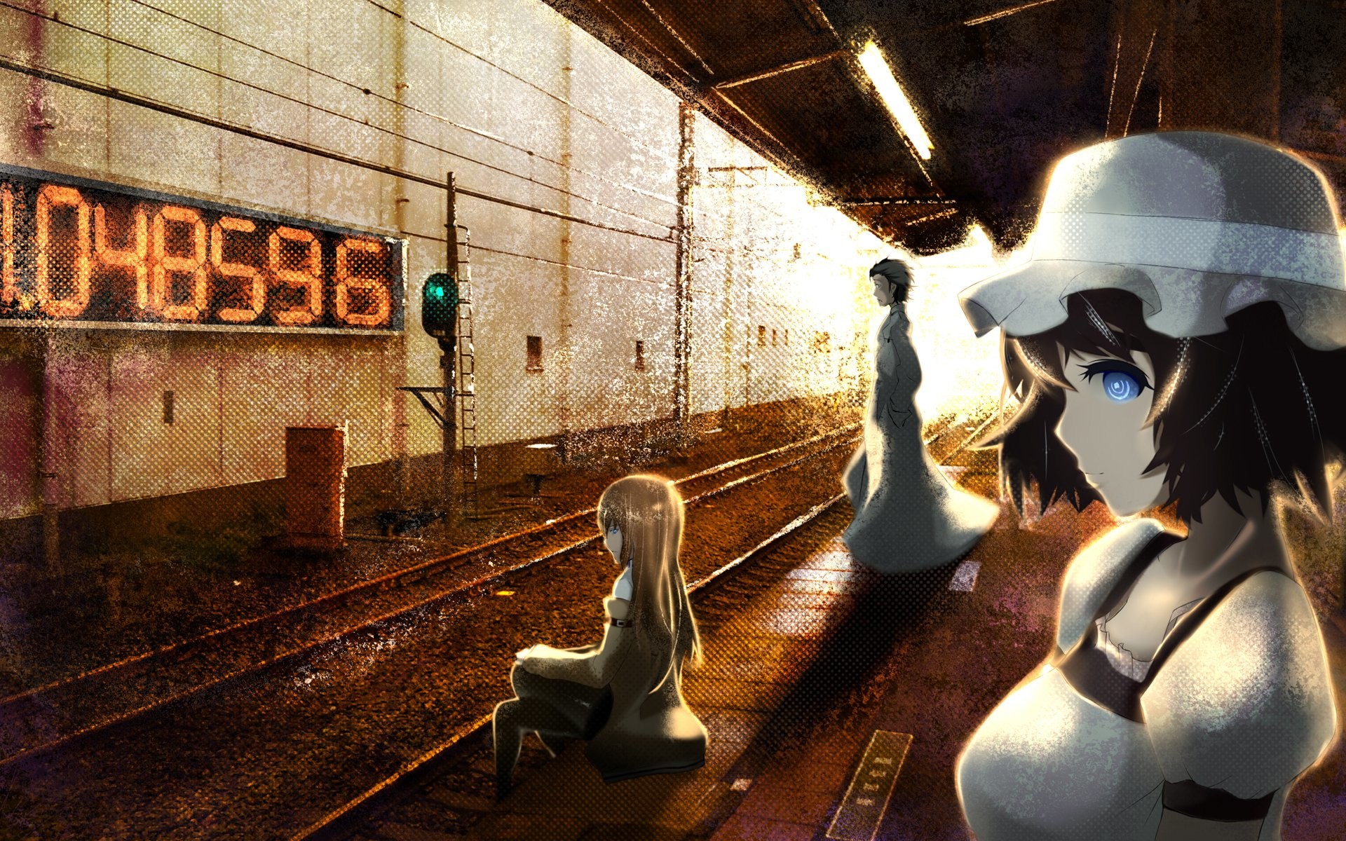 Mayuri Shiina, Steins;Gate, Divergence Meter, Stazione, Binari, Full HD, sfondo Windows 11