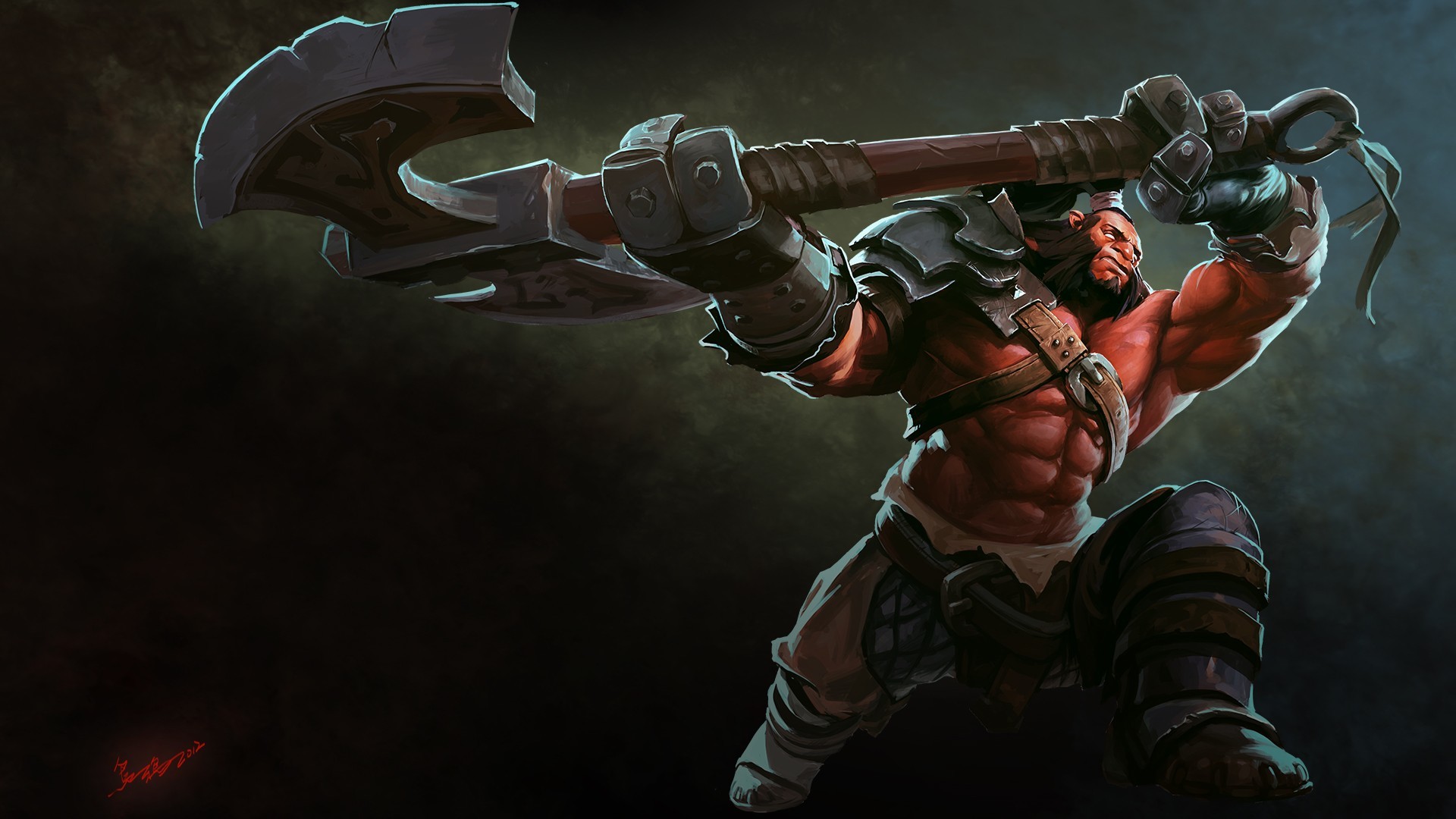Axe, Dota 2, Ascia, Arte digitale, Full HD, sfondo per PC