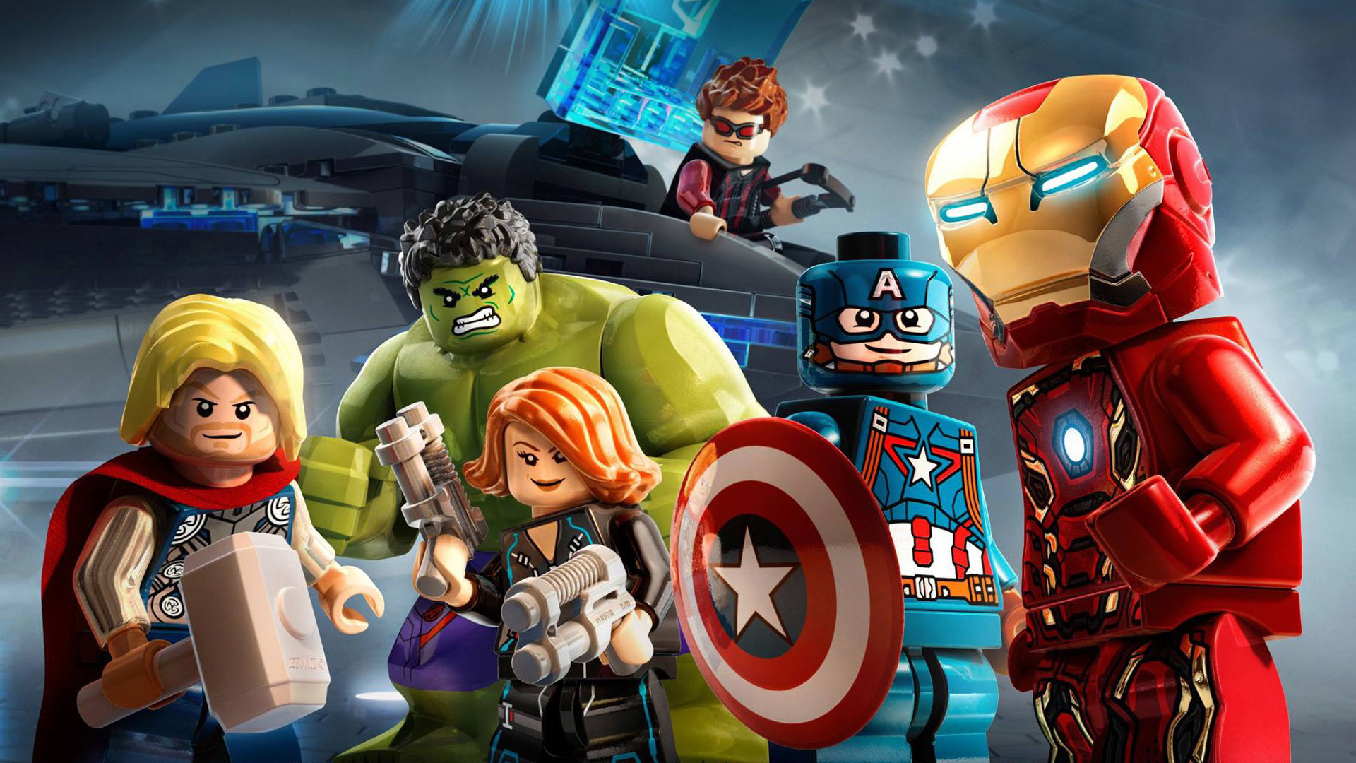 LEGO Marvel's Avengers, Thor, Hulk, Vedova Nera, Capitan America, Iron Man, sfondo 16:9 Full HD