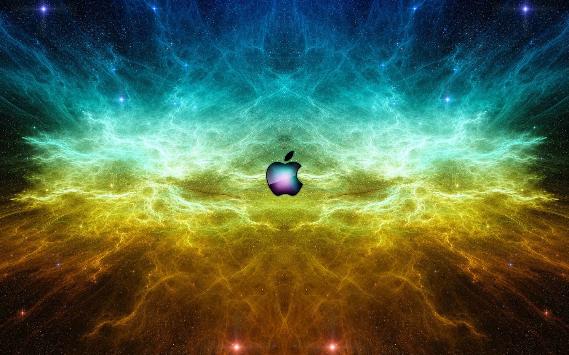 Logo Apple, Energia, Arte digitale, Turchese, 1920x1200, sfondo per PC