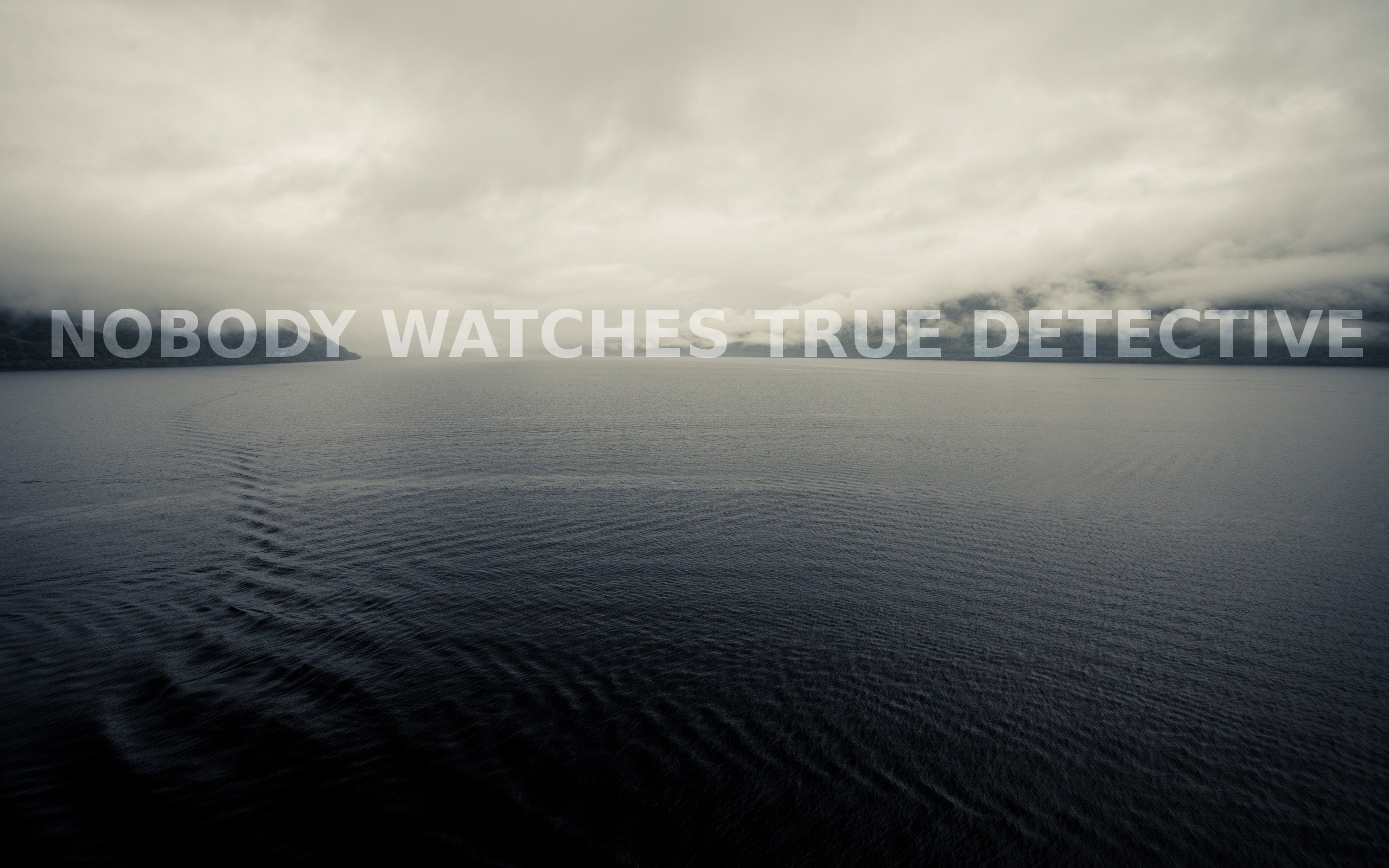 True Detective, Nobody watches True Detective, Mare, Nebbia, 2K, sfondo desktop