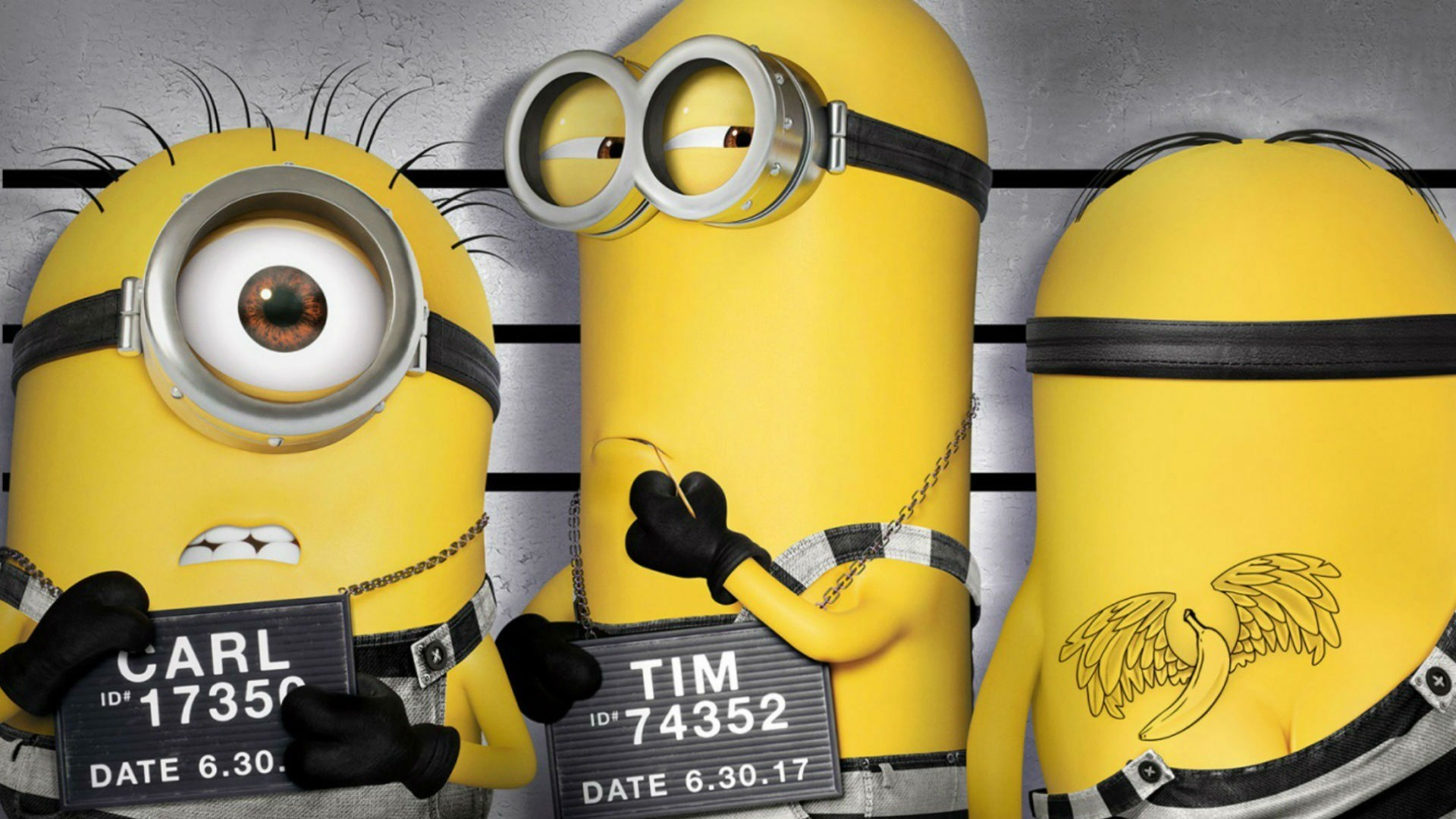 Minion, Carl, Tim, Foto segnaletica, Cattivissimo me, Full HD, sfondo desktop