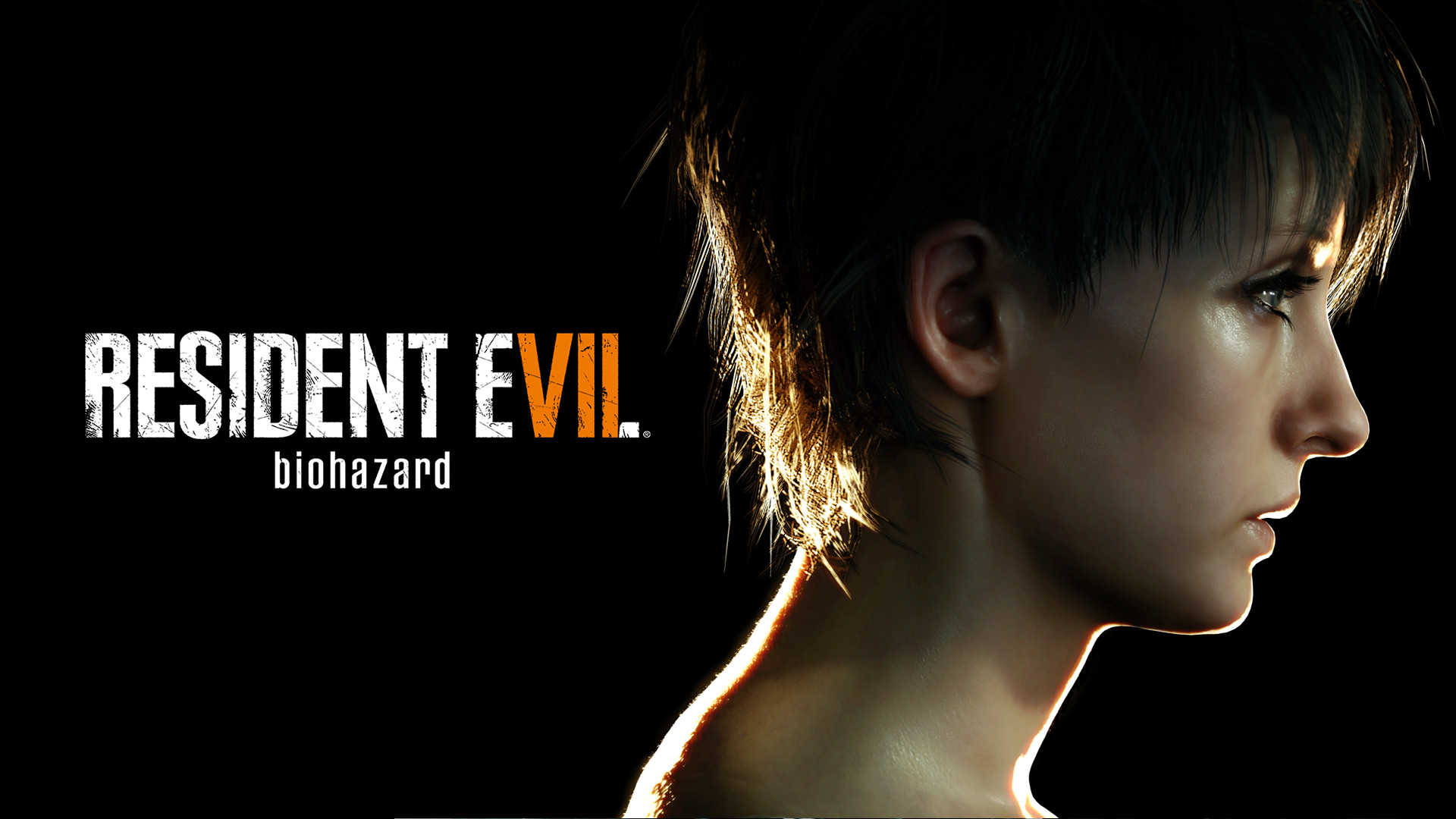 Resident Evil 7: Biohazard, Mia Winters, Profilo, Logo, Sfondo nero, wallpaper Windows 11