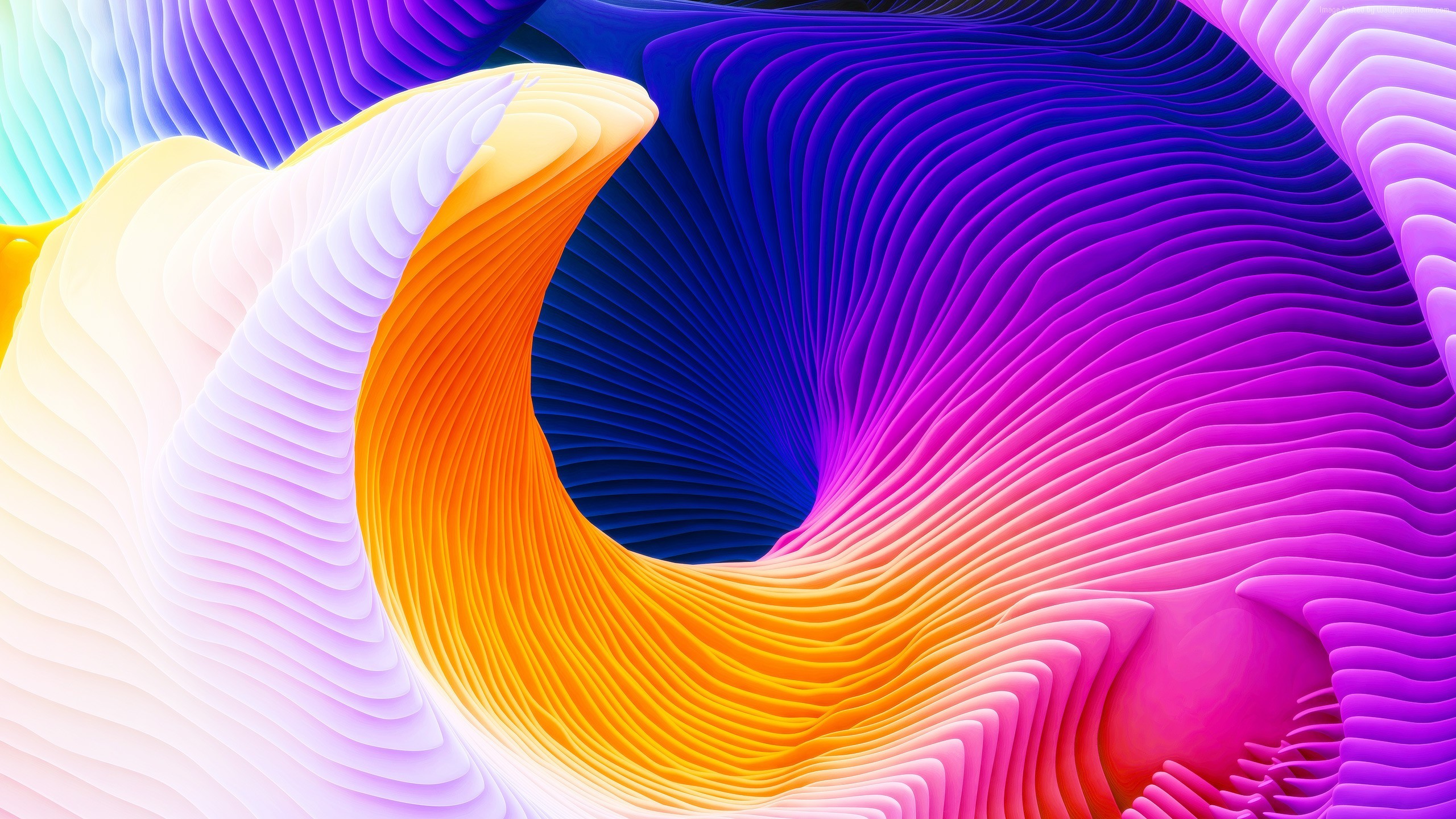 Spirale, Astratto 3D, Arancione, Viola, sfondo per Android