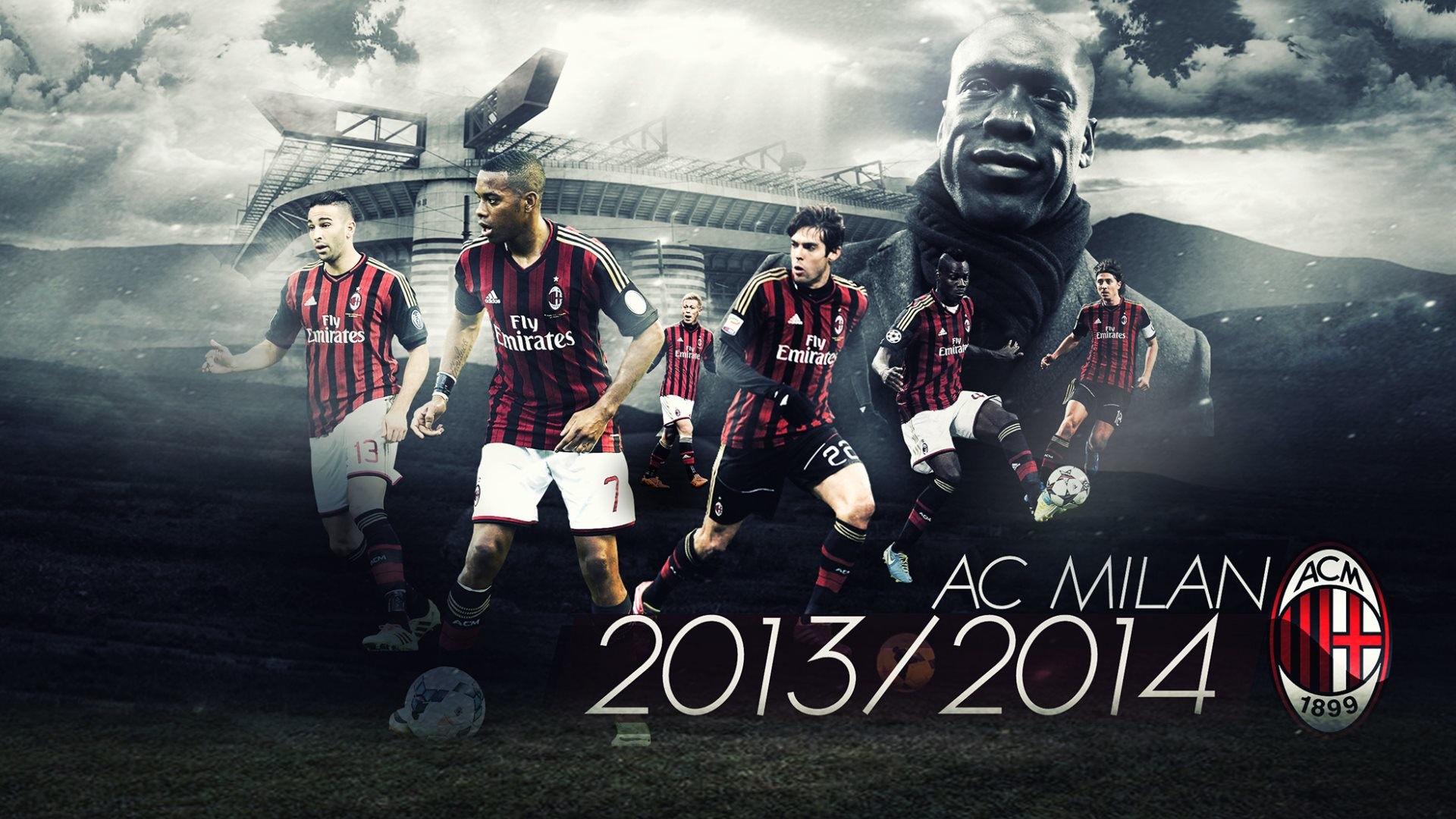 AC Milan, Stagione 2013/2014, Calciatori, Stadio San Siro, Full HD, sfondo per PC e portatile