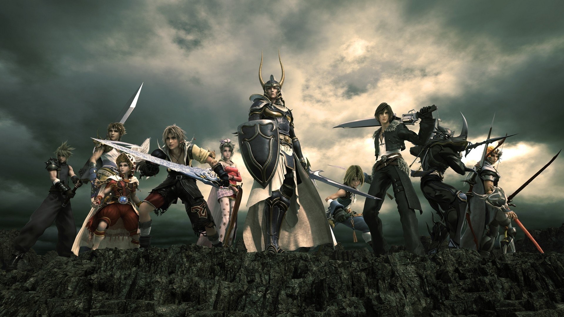 Dissidia Final Fantasy, Warrior of Light, Final Fantasy, Eroi, 16:9 Full HD, sfondo widescreen