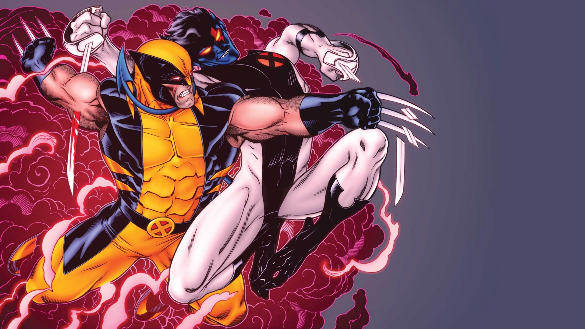 Wolverine, Nightcrawler, X-Men, Marvel Comics, Full HD, sfondo per PC