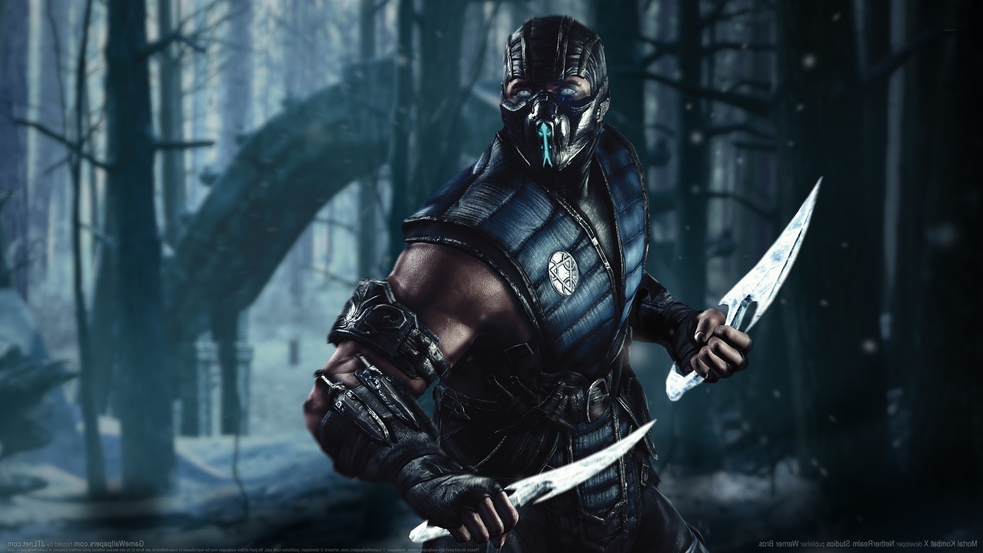 Sub-Zero, Mortal Kombat, Lame, Foresta, sfondo per PC