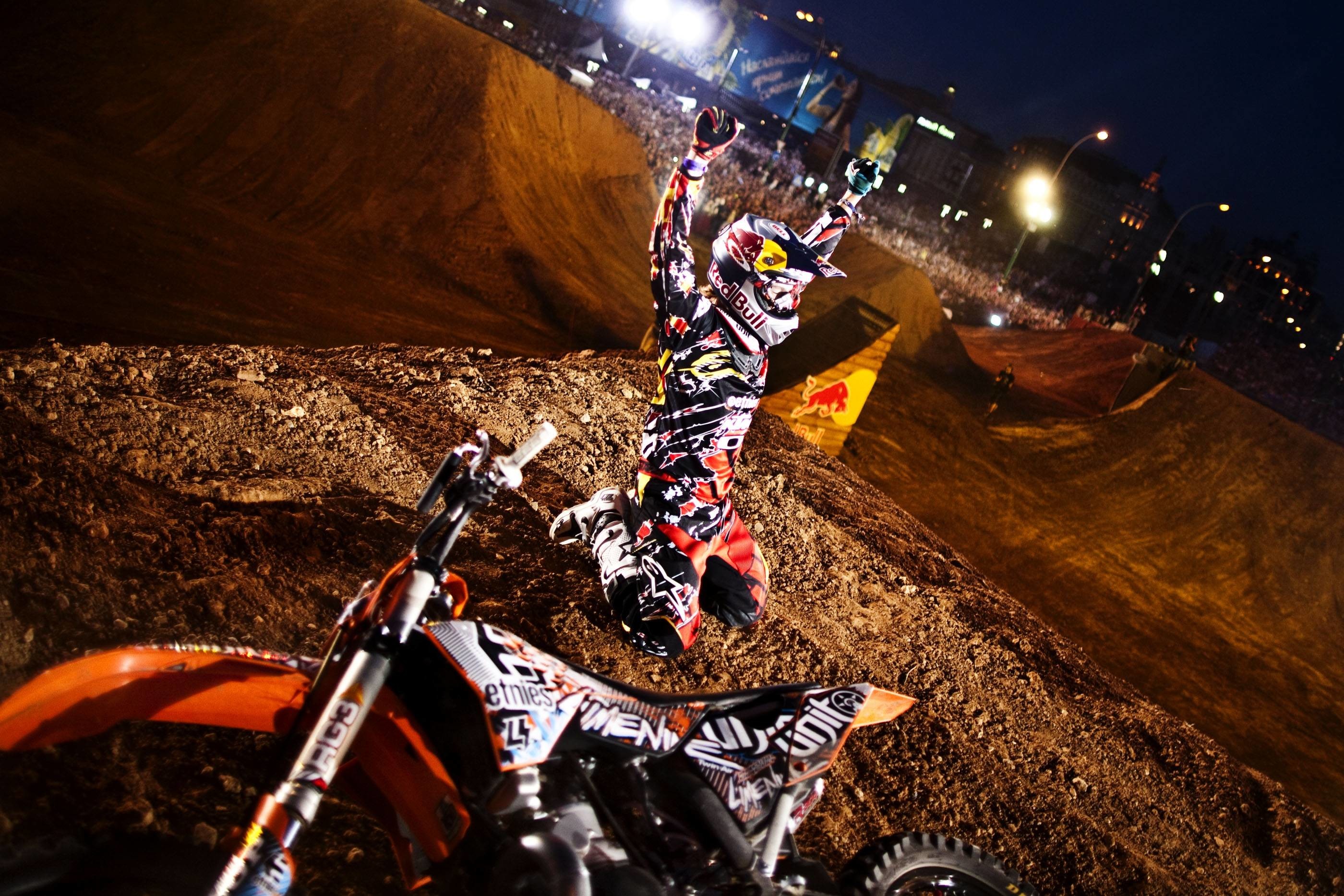 KTM, Motocross, Esultanza, Notte, 2K, wallpaper per computer