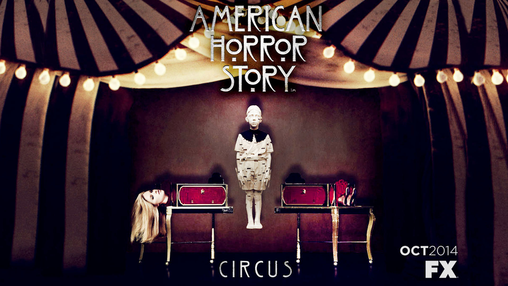 American Horror Story: Freak Show, Circo, Tendone, FX, Poster, Full HD, sfondo per portatile