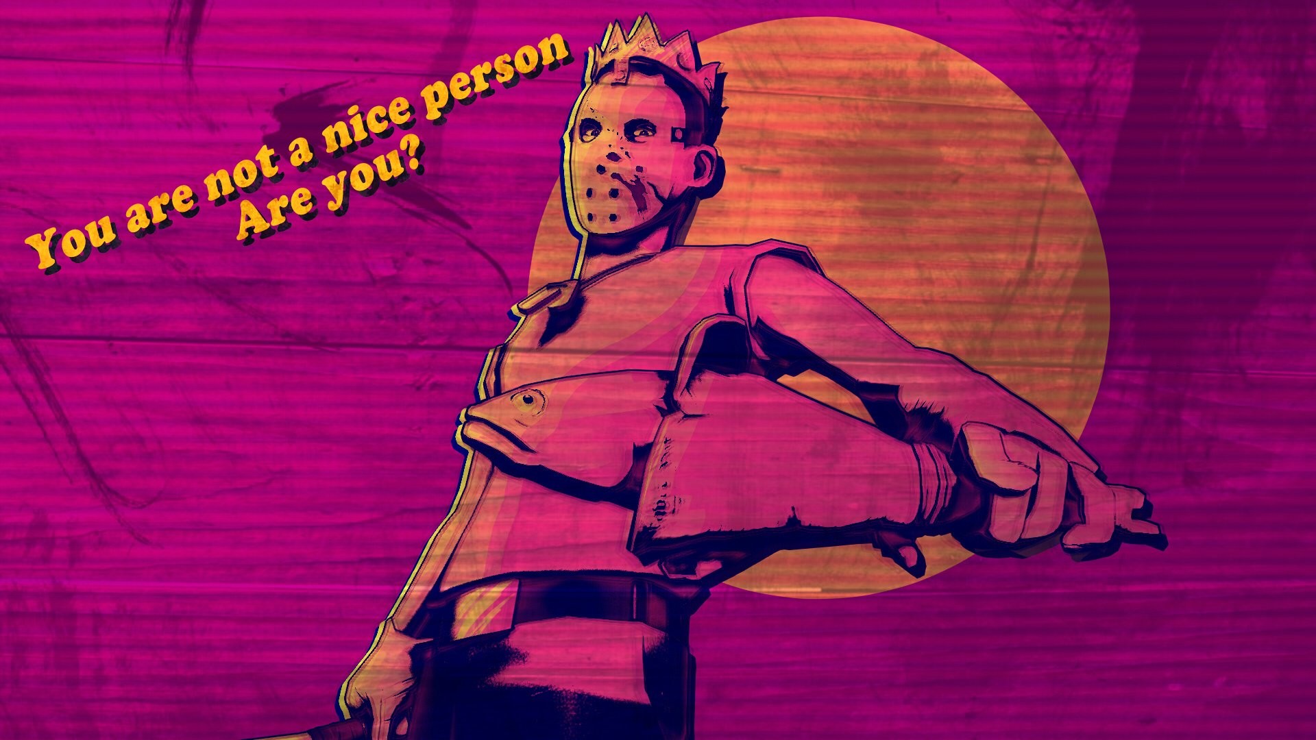 Hotline Miami, You Are Not a Nice Person, Magenta, Full HD, sfondo Windows 11