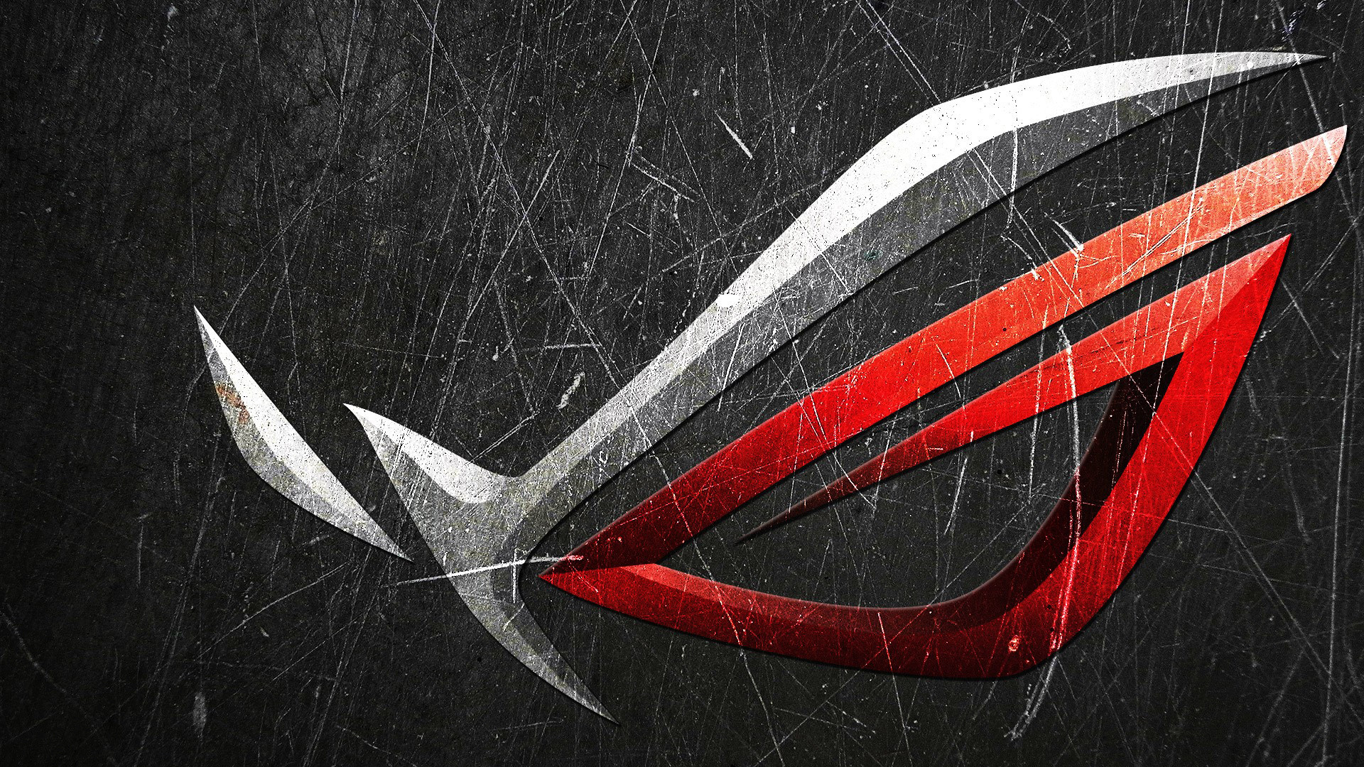 Asus ROG, Republic of Gamers, Logo, Metallo graffiato, Full HD, sfondo per portatile