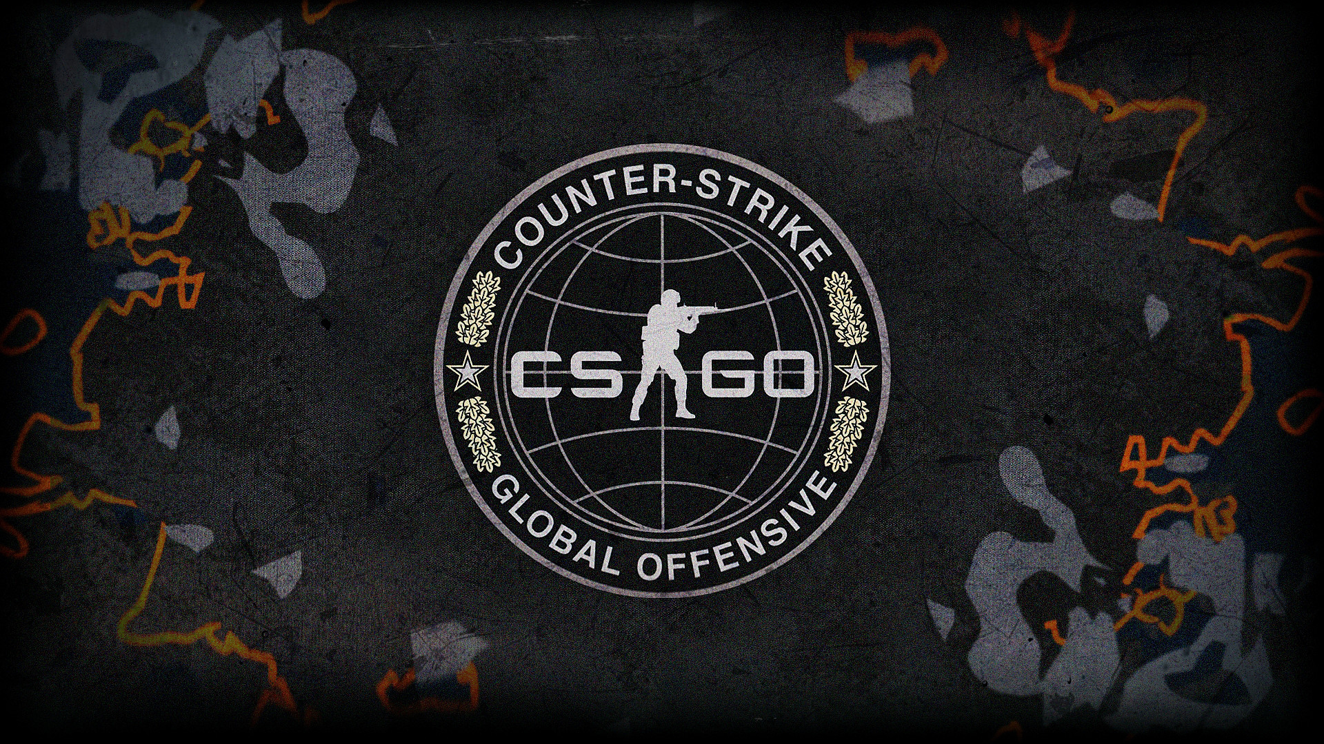 Counter-Strike: Global Offensive, Logo CS:GO, Emblema, Mappa, 16:9 Full HD, sfondo widescreen