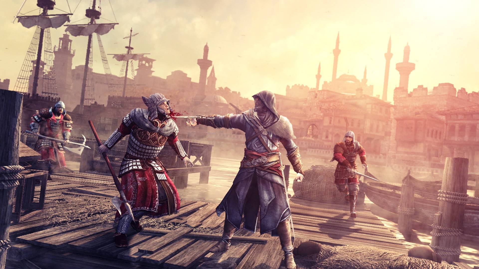 Ezio Auditore da Firenze, Assassin's Creed: Revelations, Costantinopoli, Porto, Combattimento, immagine di sfondo