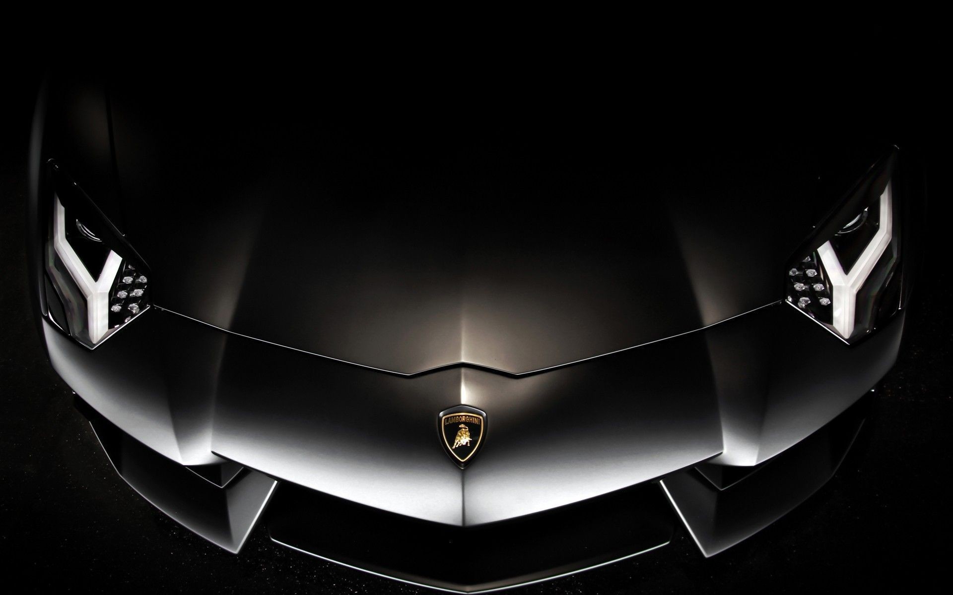 Lamborghini Aventador, Logo Lamborghini, Nero, Primo piano, 1920x1200, wallpaper desktop