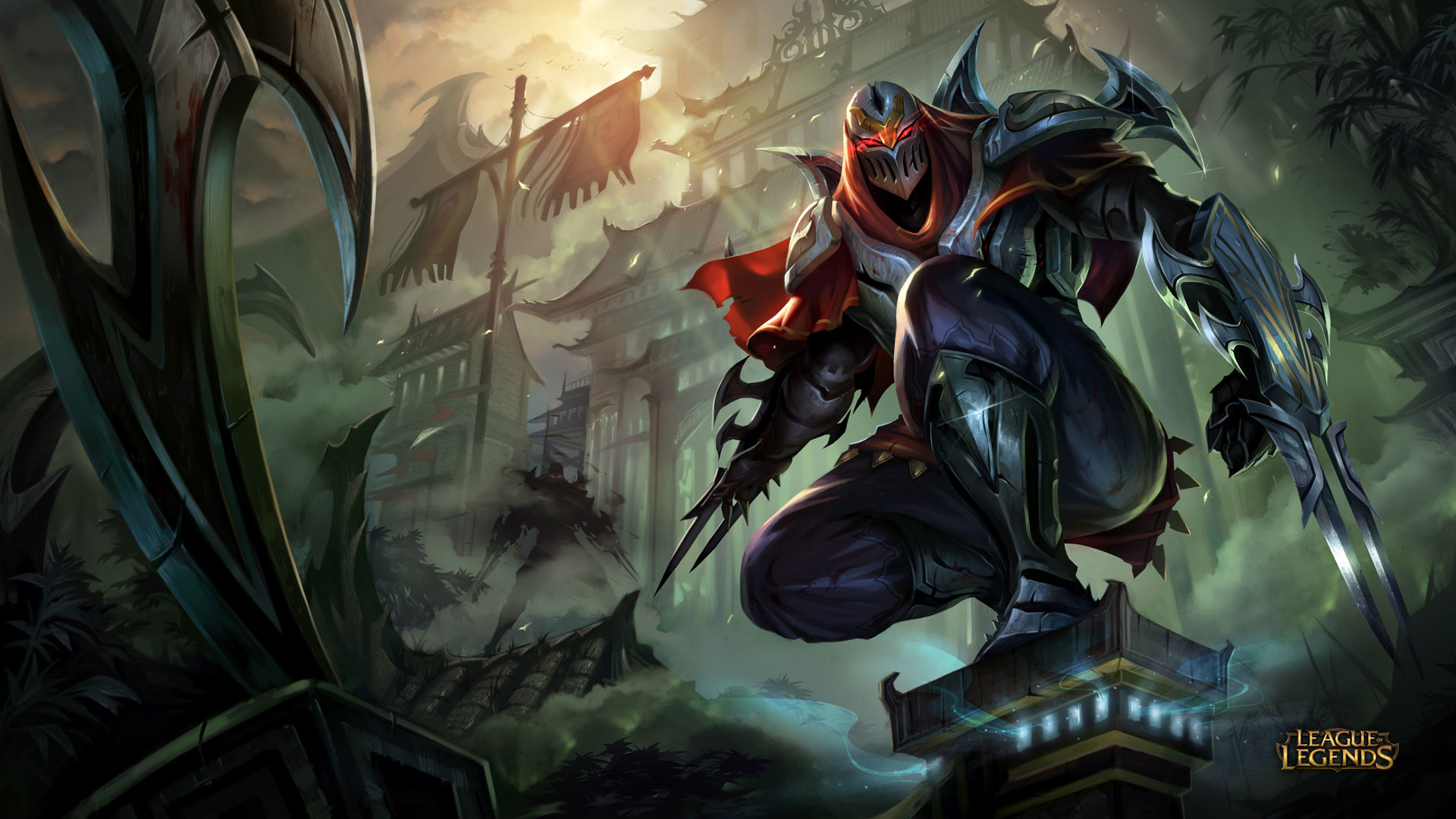 Zed, League of Legends, Ninja, Arte digitale, Full HD, wallpaper per PC