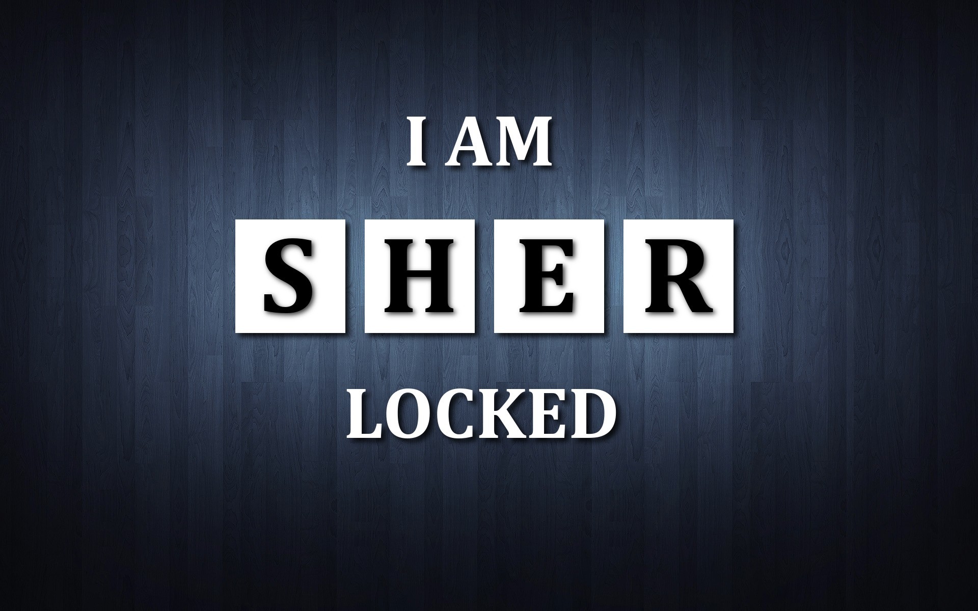 I Am Sherlocked, Sherlock, Tipografia, Blu, 1920x1200, immagine di sfondo