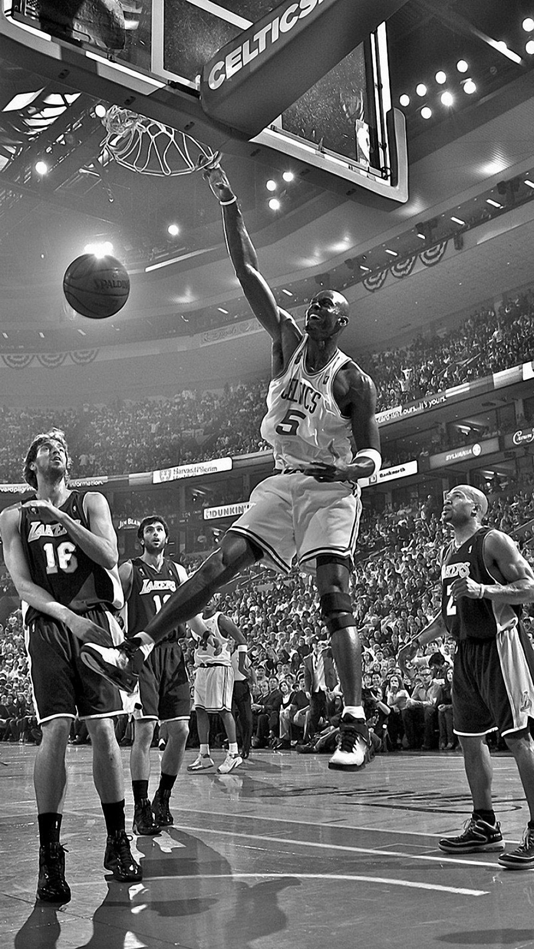 Basket, Schiacciata, NBA, Bianco e nero, schermata di blocco iPhone 5