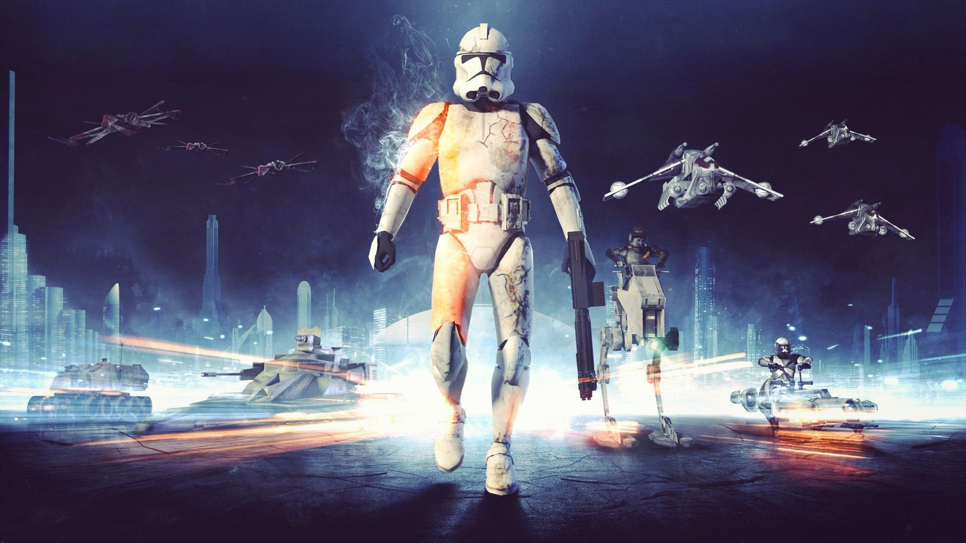 Clone trooper, Star Wars Battlefront, Battaglia, Carri armati, 1920x1080, sfondo per PC