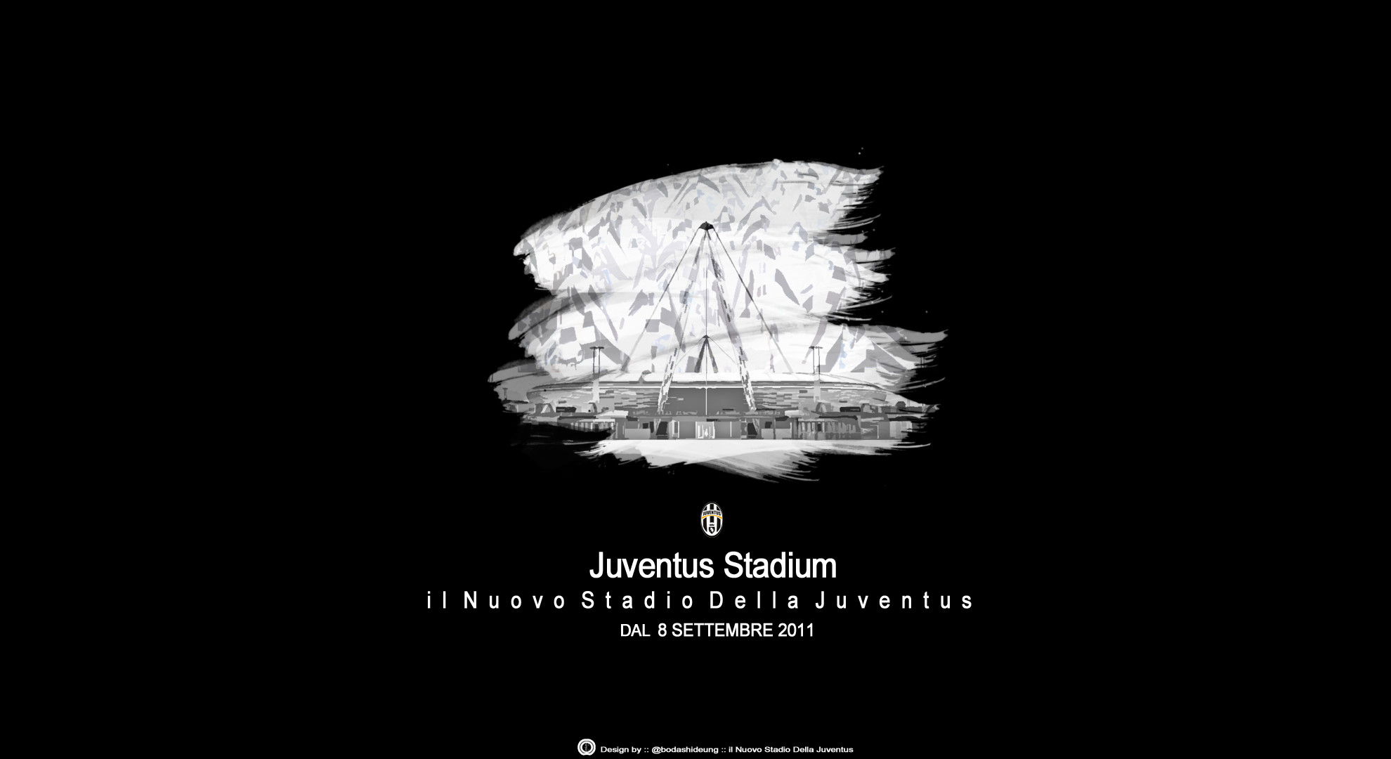 Juventus Stadium, Il nuovo stadio della Juventus, Sfondo nero, Full HD, wallpaper desktop