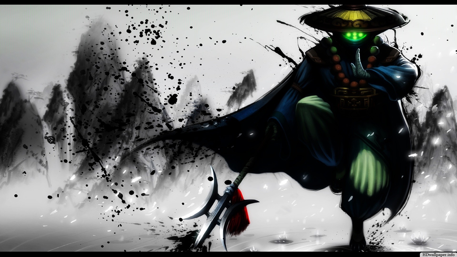 Jax, League of Legends, Inchiostro, Bianco e nero, Full HD, wallpaper per PC