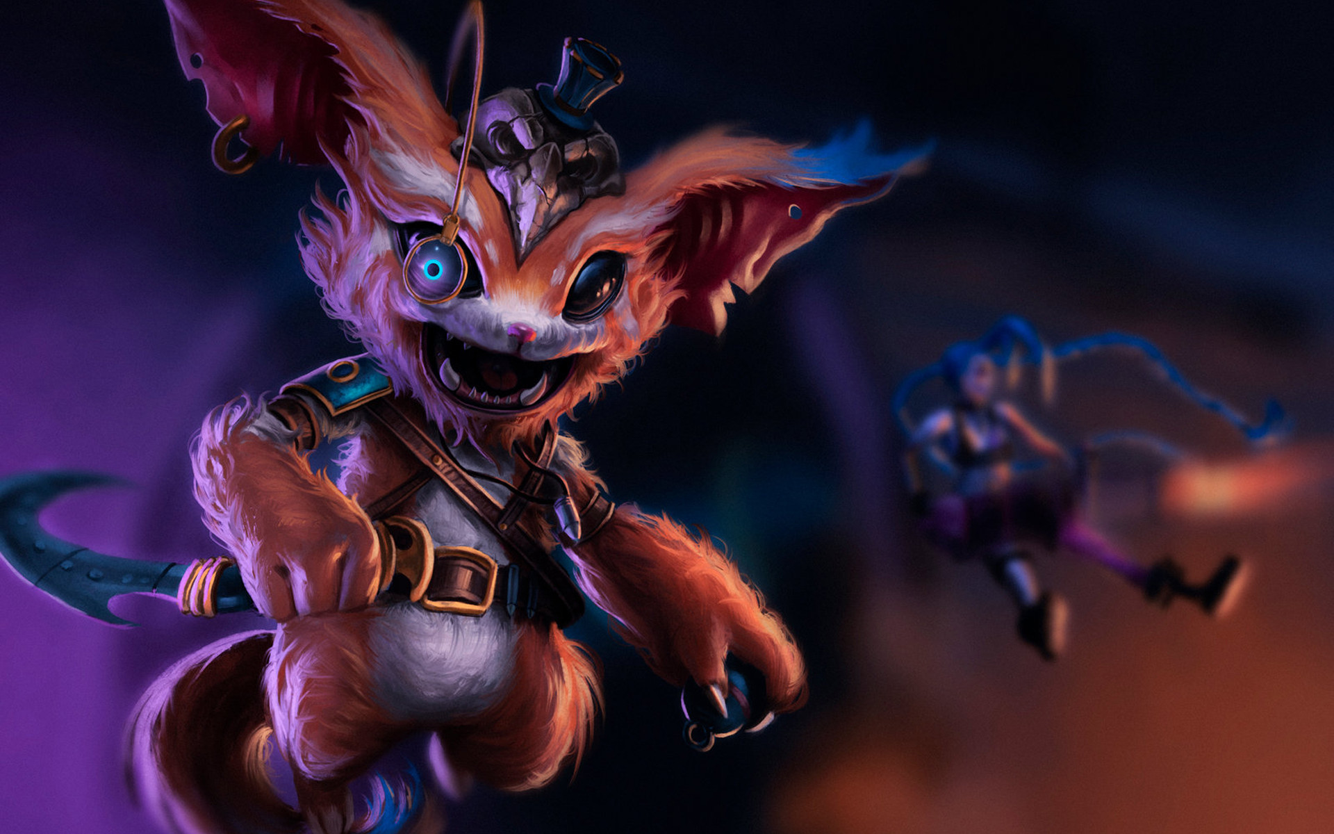 Gnar, League of Legends, Carino, Viola, 1920x1200, immagine di sfondo