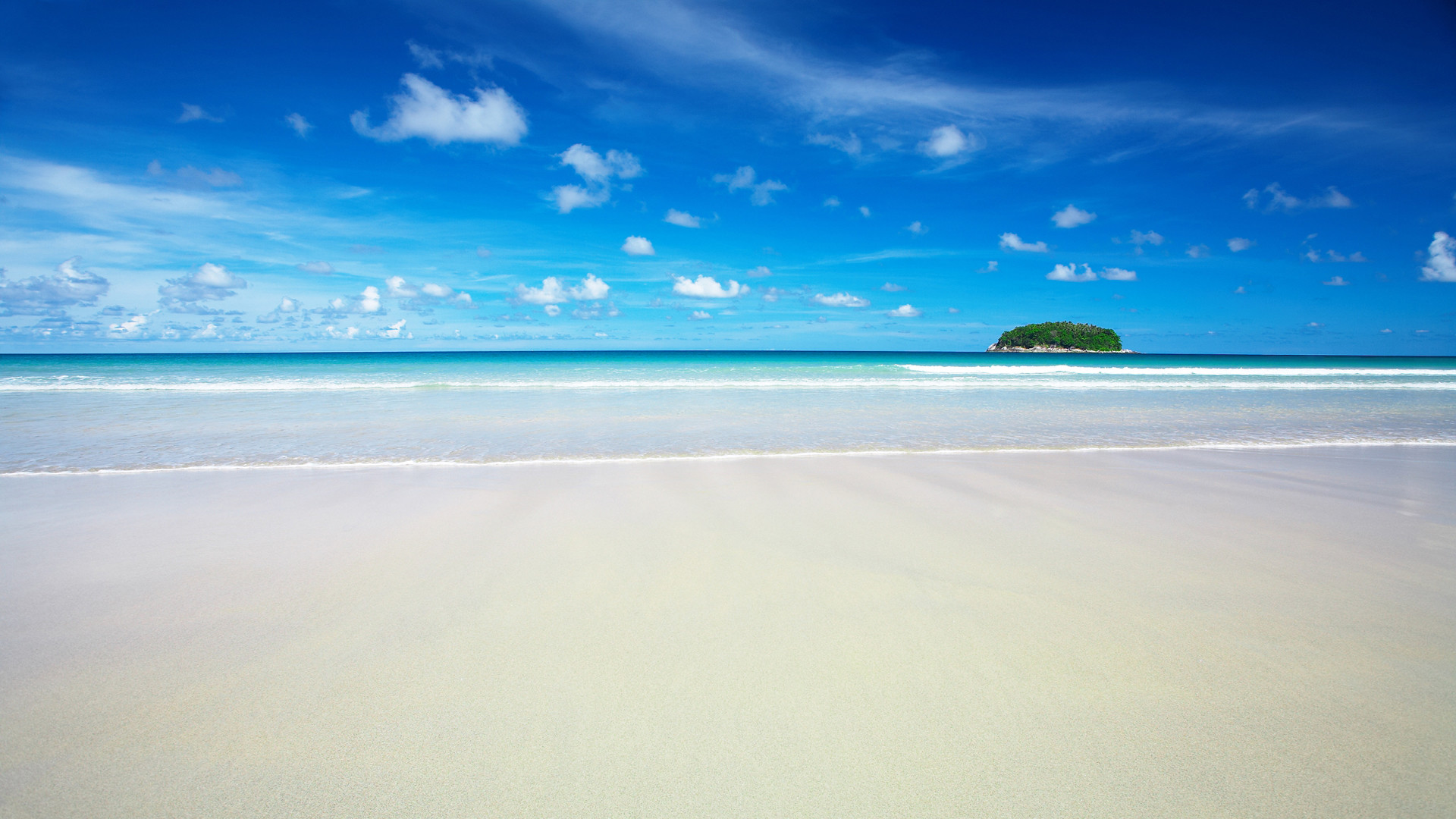 Spiaggia, Mare, Isola, Cielo azzurro, sfondo desktop Windows 10