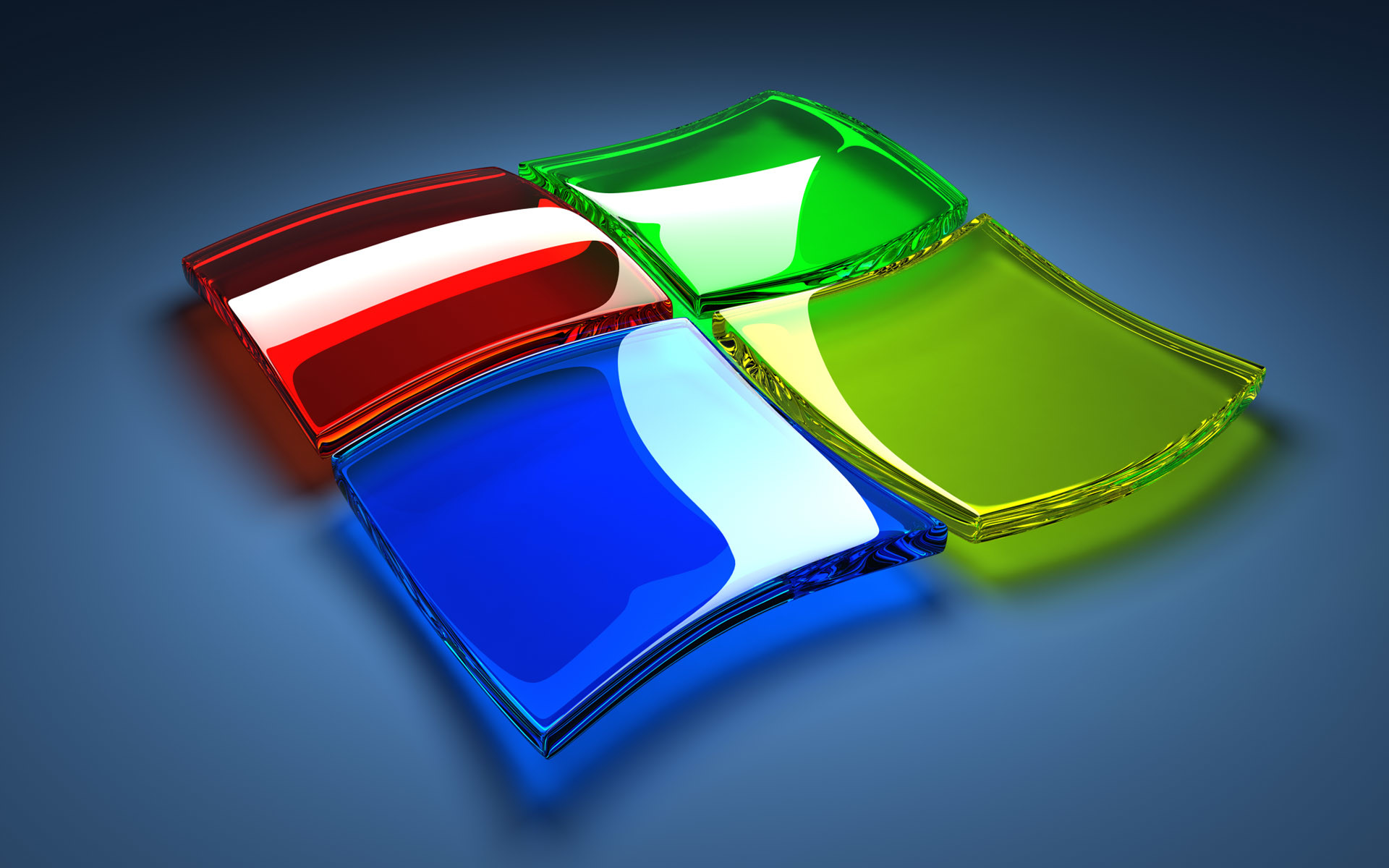 Logo Windows, Microsoft, Vetro, Rendering 3D, 1920x1200, sfondo MacBook Pro
